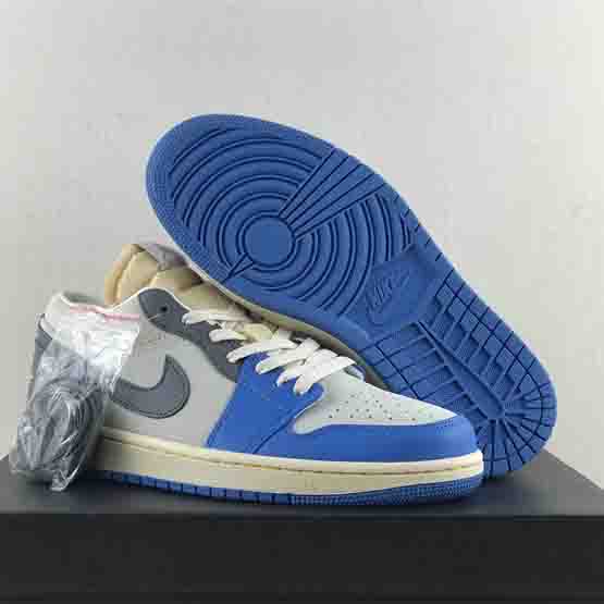 Air Jordan 1 Low “UNC Grey” Sneaker     DZ5376-469 - FashionPlug