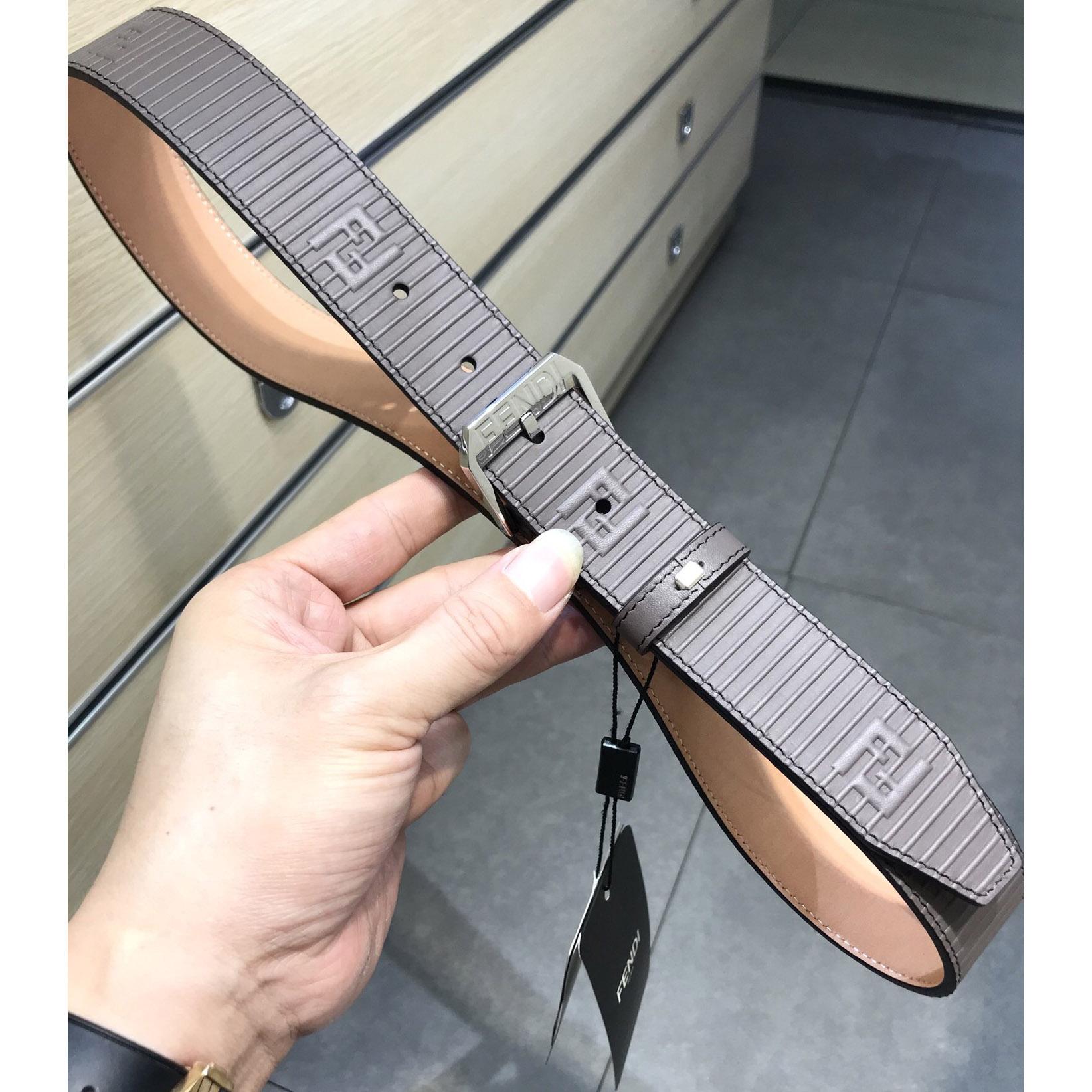 Fendi Brown Leather Belt - FashionPlug