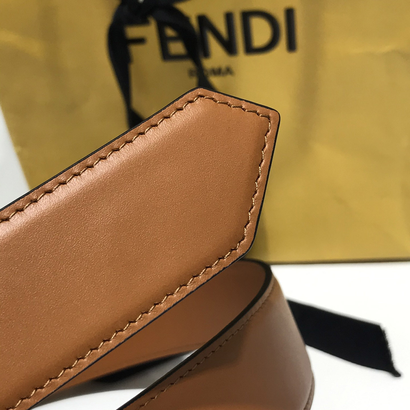 Fendi Brown Leather Belt - FashionPlug