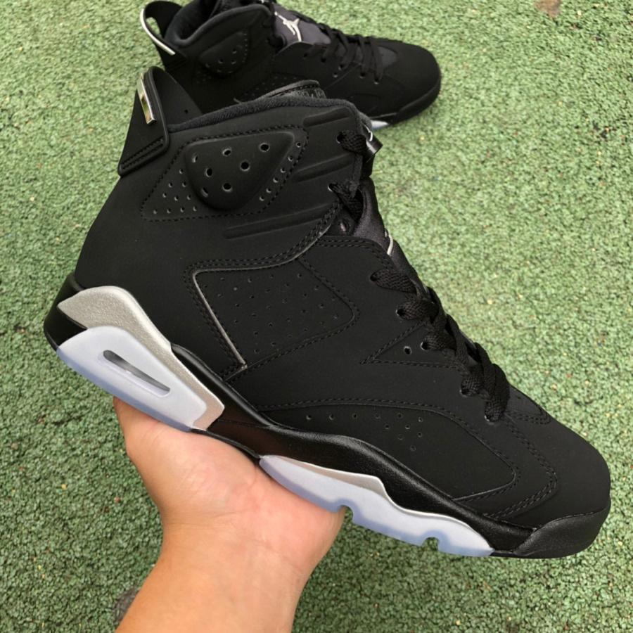 Air Jordan 6 “Black Chrome” Sneakers   DX2836-001 - FashionPlug