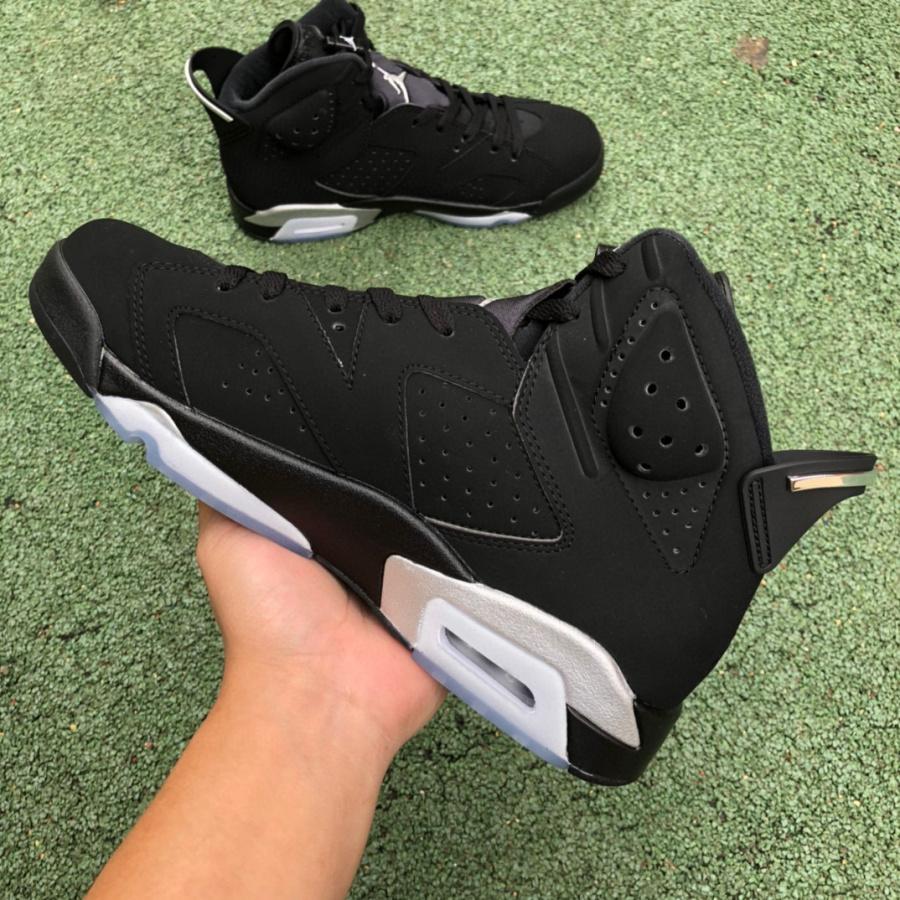 Air Jordan 6 “Black Chrome” Sneakers   DX2836-001 - FashionPlug