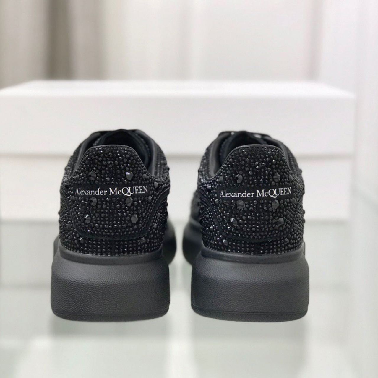 Alexander Mqueen Glitter Oversized Sneakers - FashionPlug