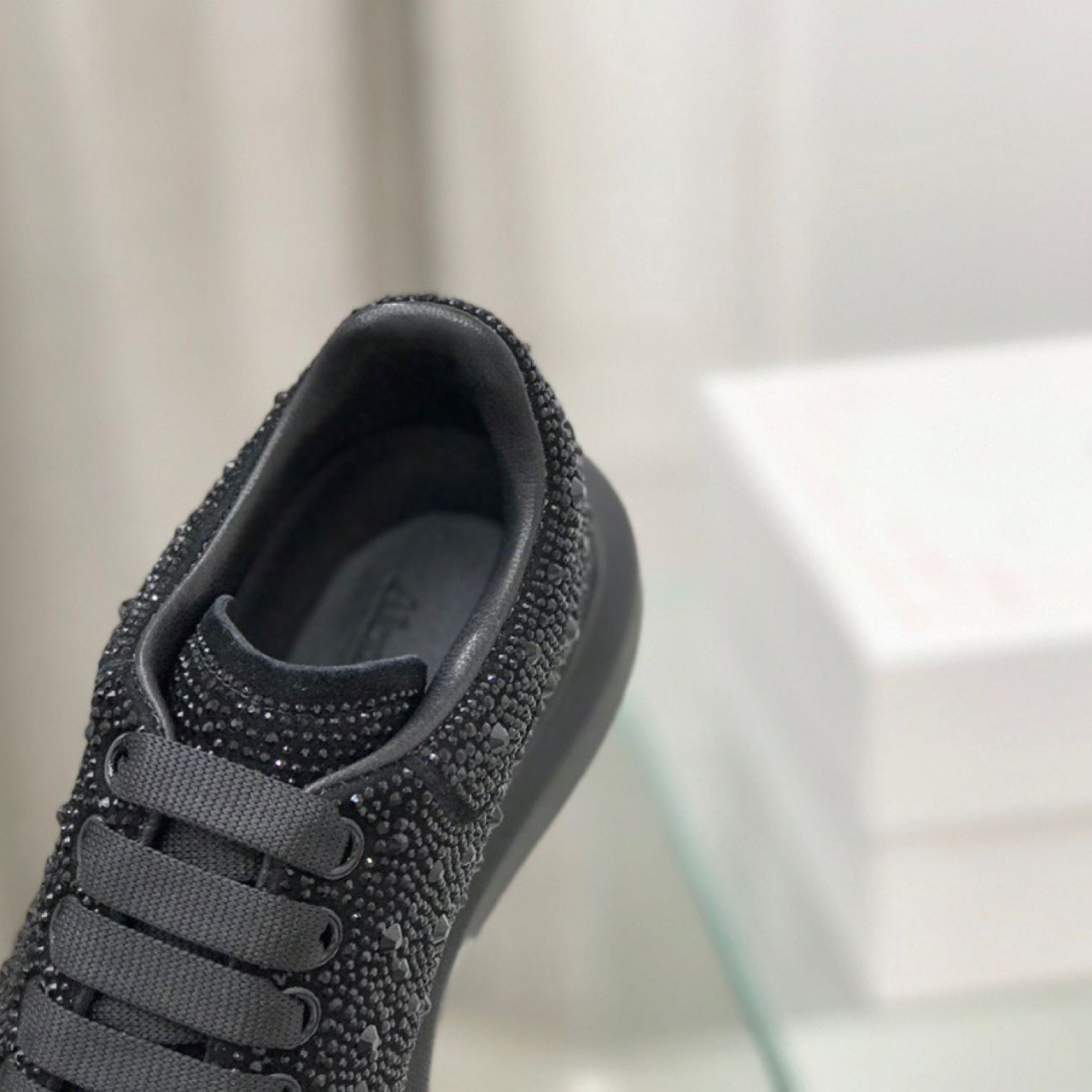 Alexander Mqueen Glitter Oversized Sneakers - FashionPlug