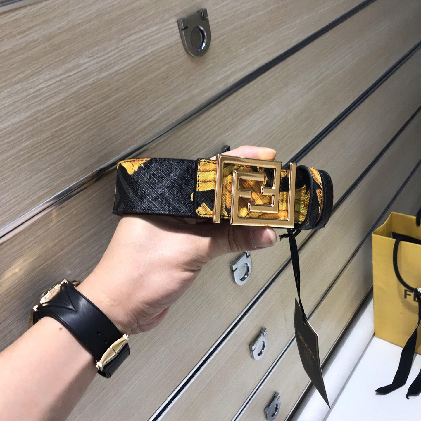 Versace Fendace Reversible Belt - FashionPlug