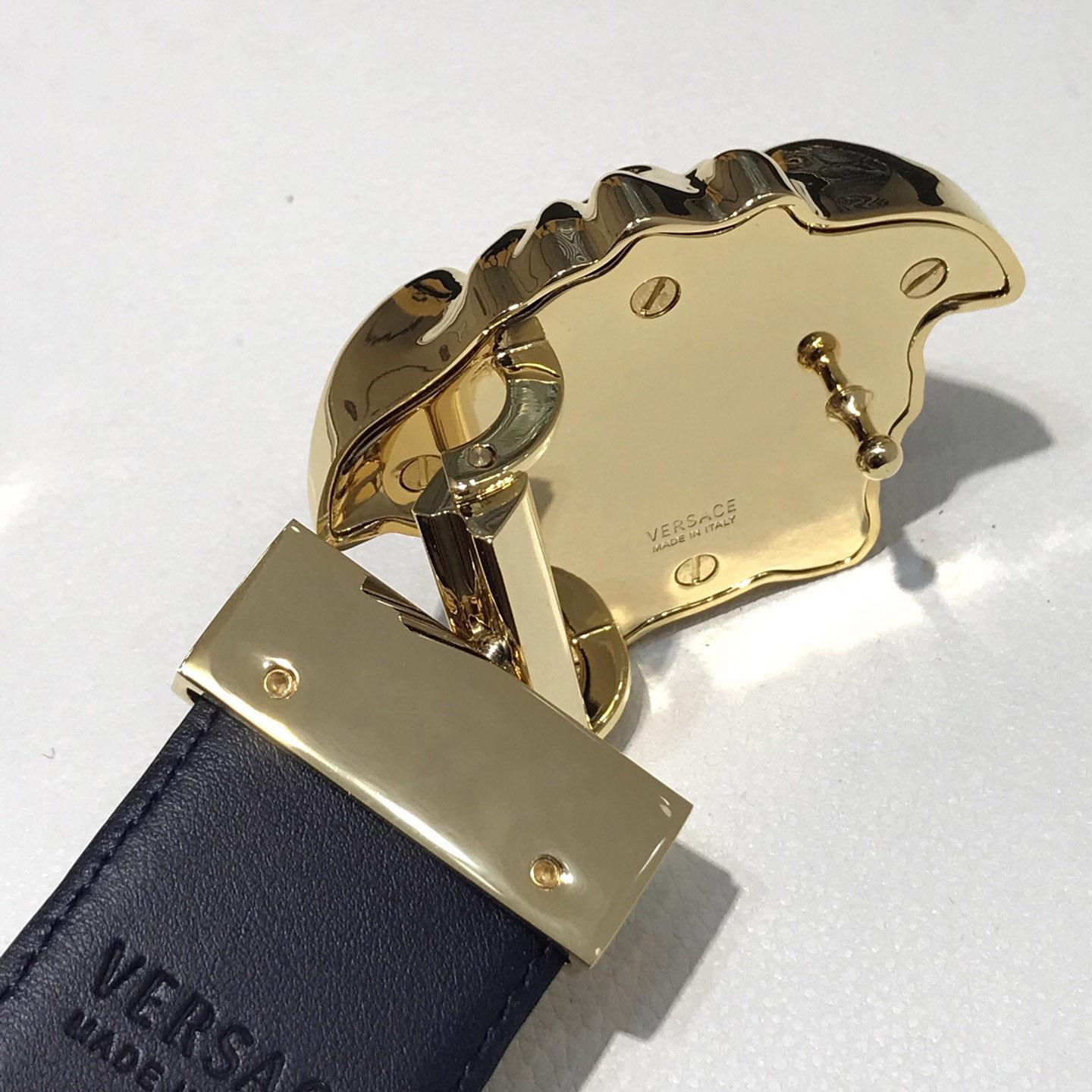 Versace Reversible Leather Belt  - FashionPlug