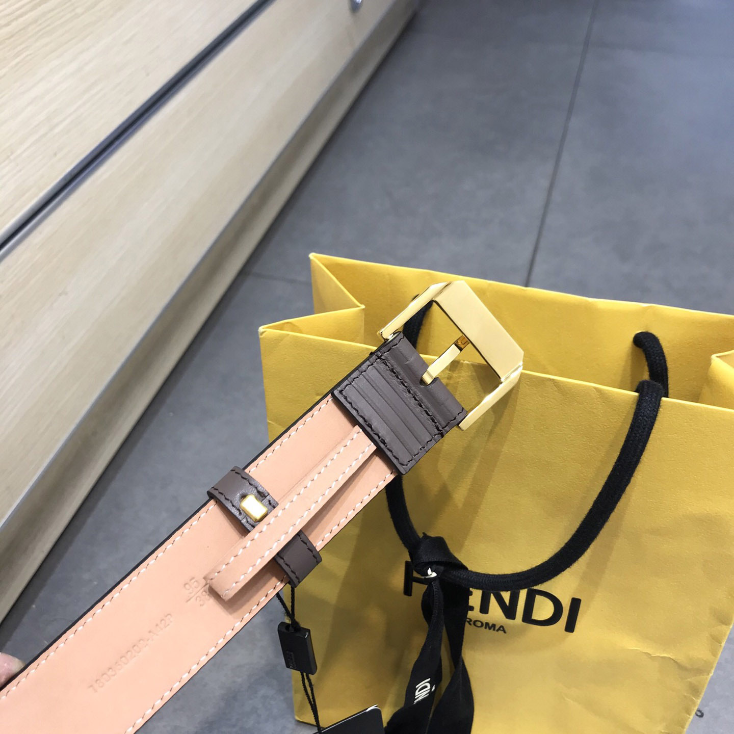 Fendi Brown Leather Belt - FashionPlug