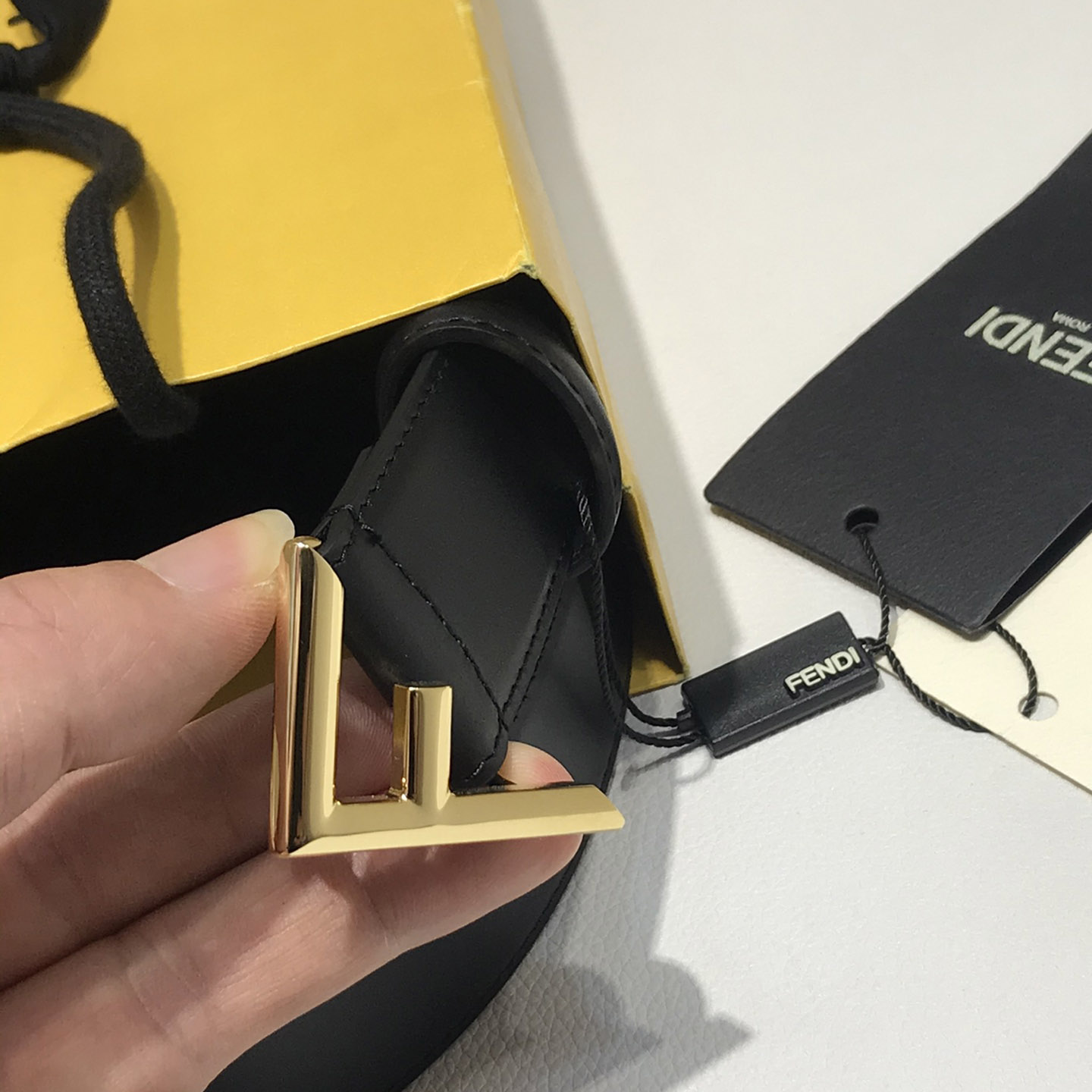 Fendi Black Leather Belt - FashionPlug