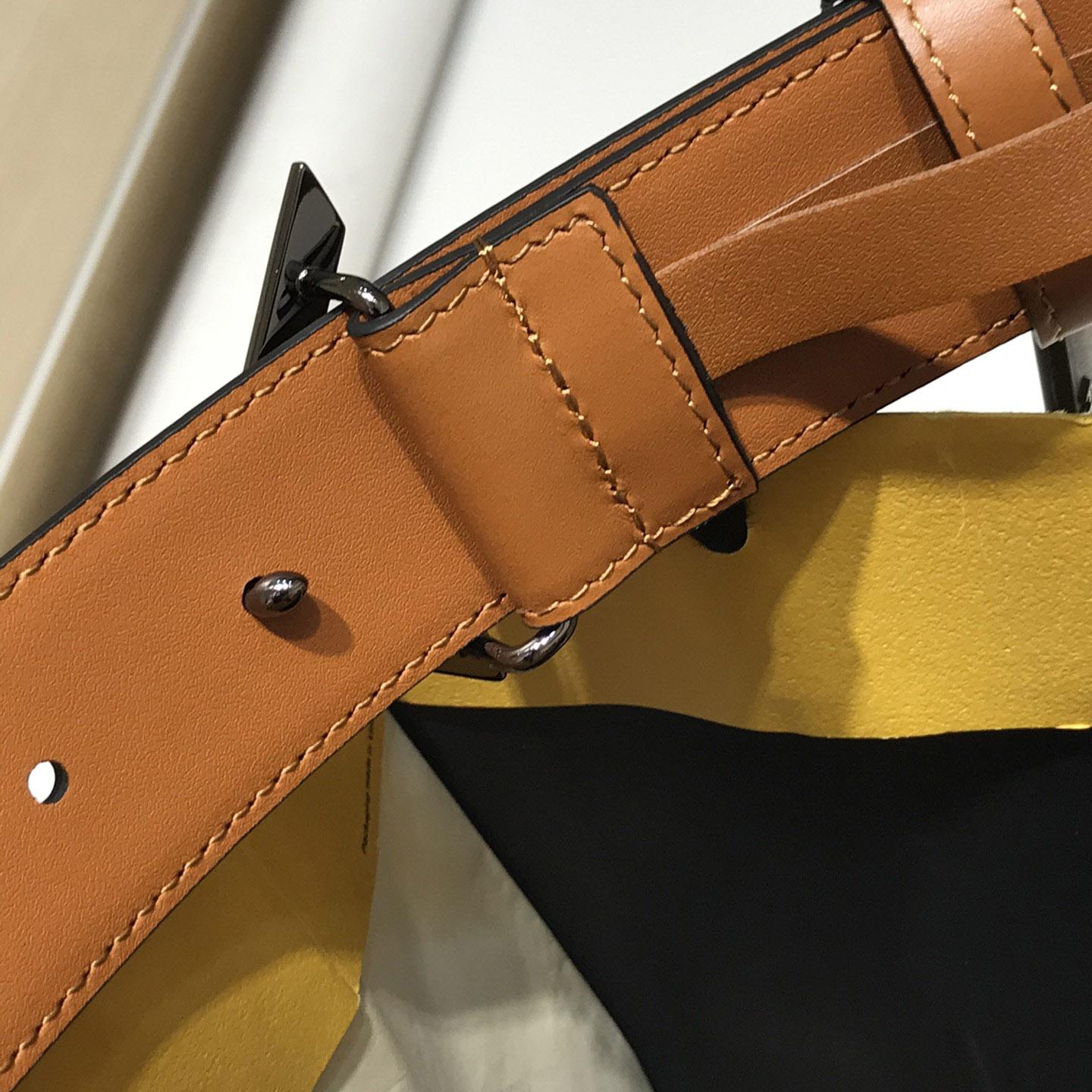 Fendi Brown Leather Belt - FashionPlug