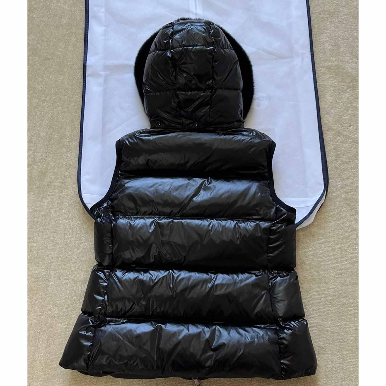 Moncler Bairon Faux-Fur-Trim Vest - FashionPlug