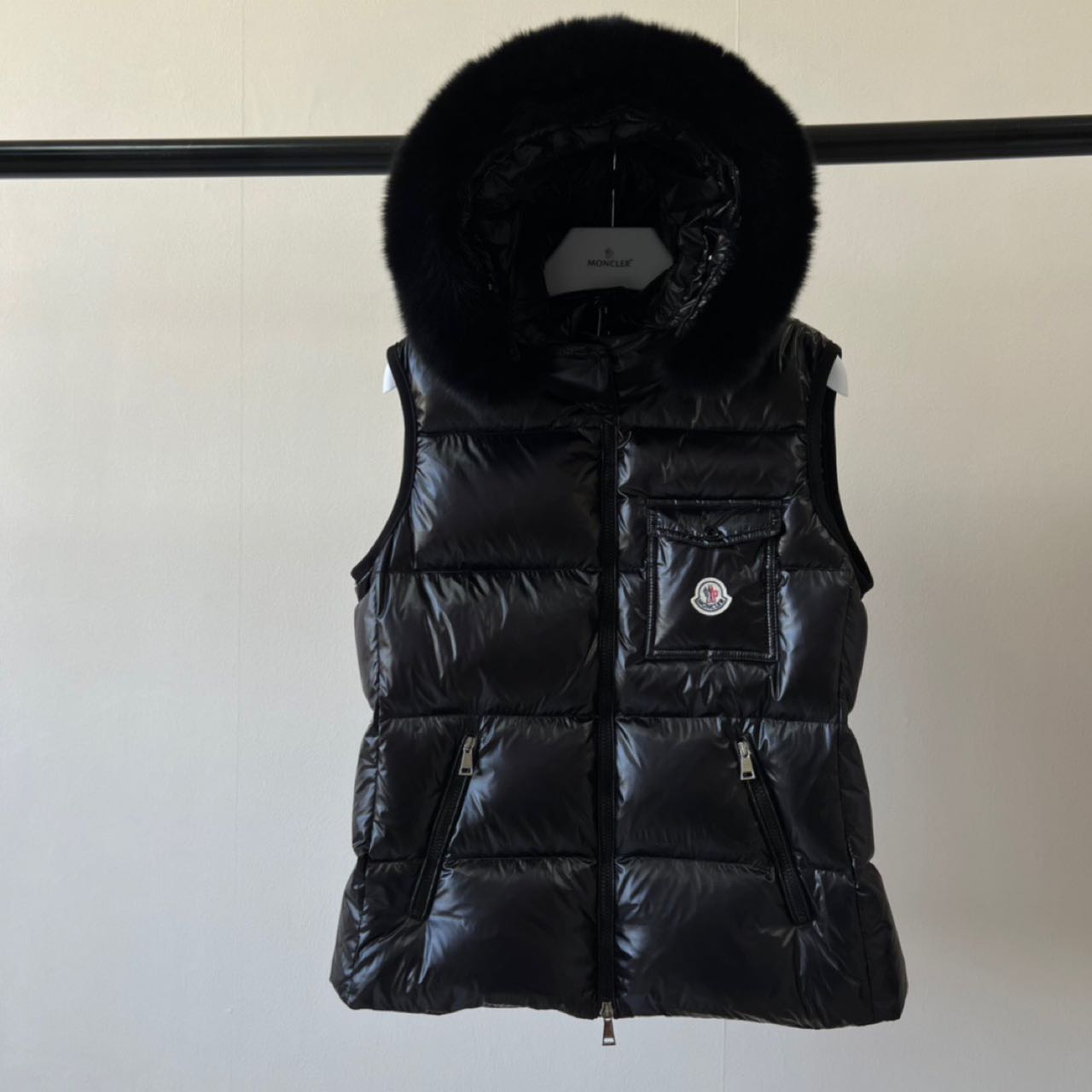Moncler Bairon Faux-Fur-Trim Vest - FashionPlug