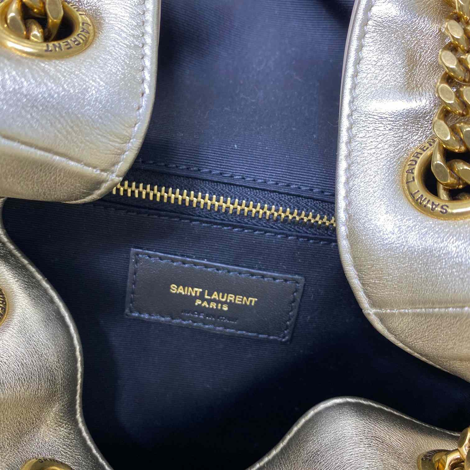 Saint Laurent Joe Drawstring Quilted Backpack(22-29-15cm) - FashionPlug