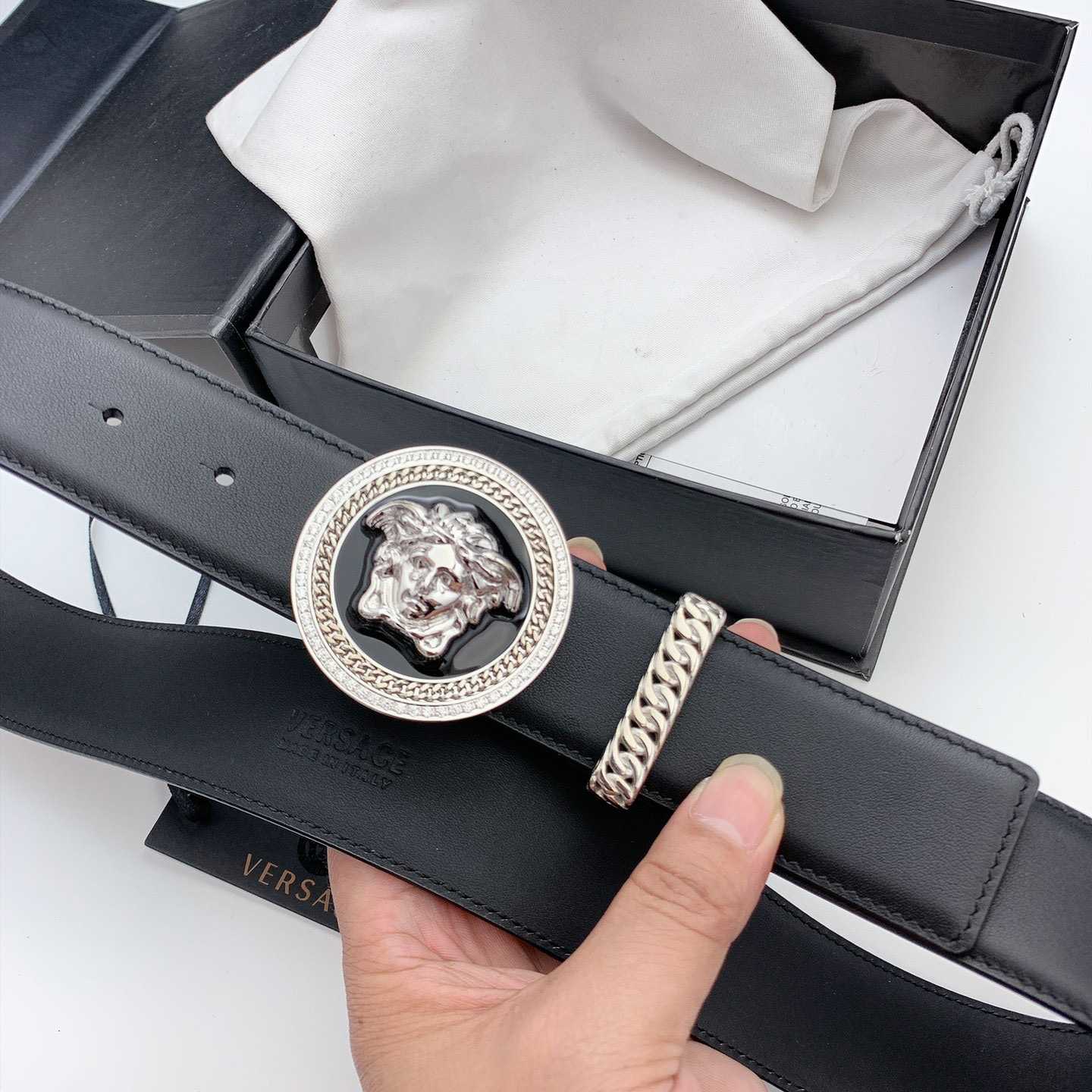 Versace Medusa Biggie Belt - FashionPlug