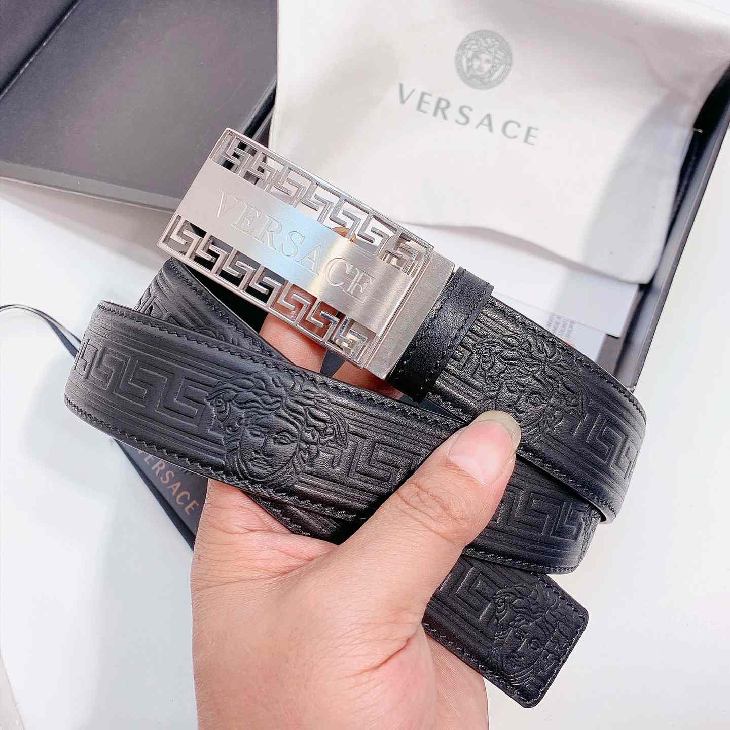 Versace Leather Belt - FashionPlug