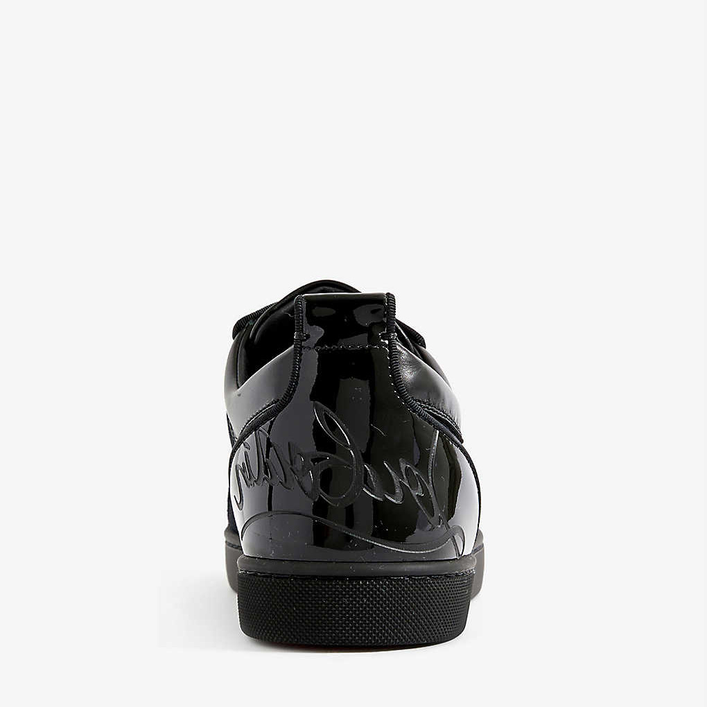 Christian Louboutin Fun Louis Junior Spike-Embellished Leather And Mesh Low-Top Trainers - FashionPlug