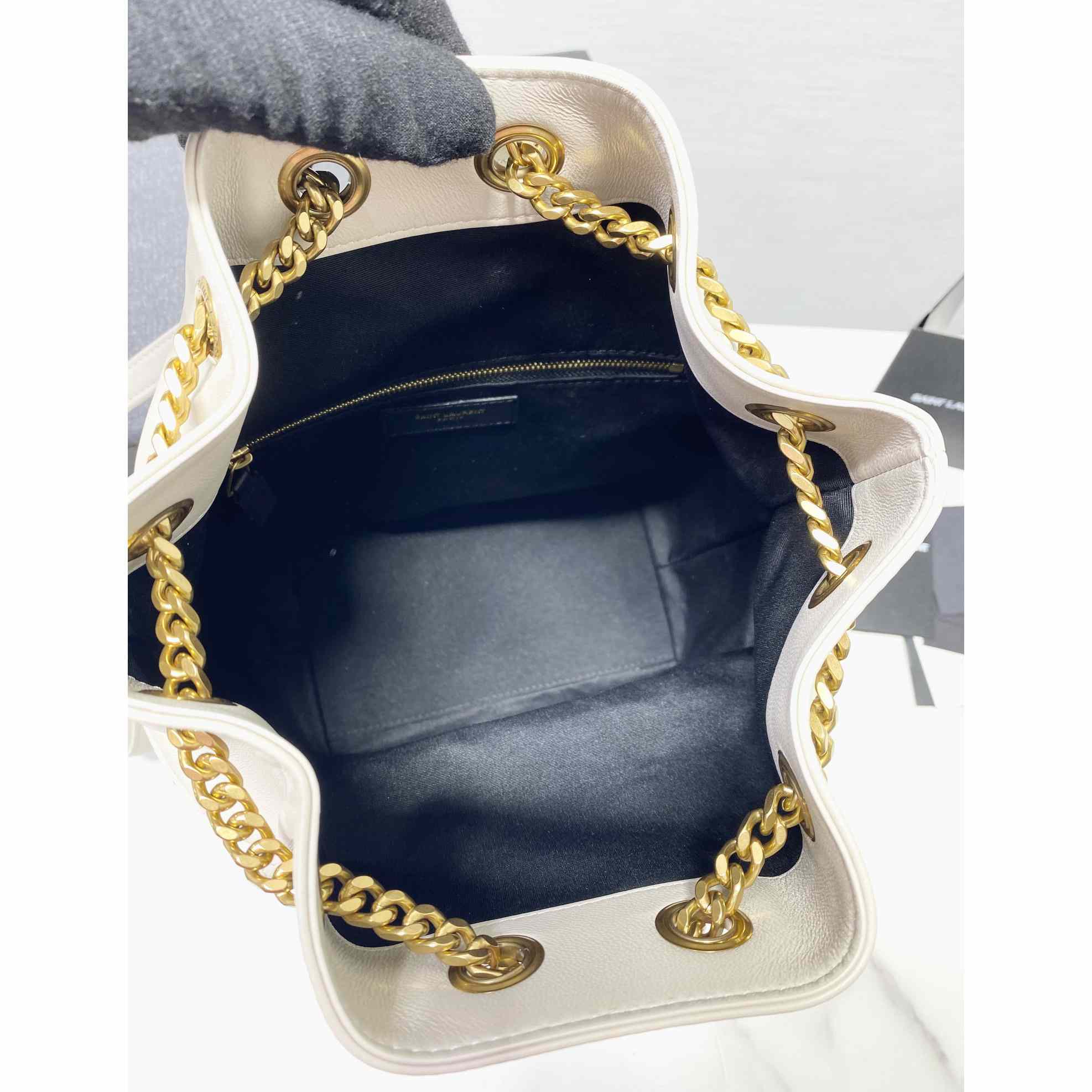 Saint Laurent Joe Drawstring Quilted Backpack(22-29-15cm) - FashionPlug