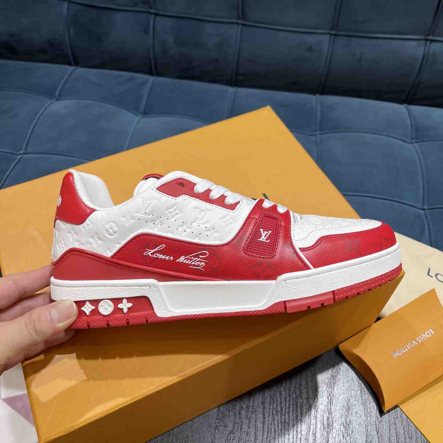Louis Vuitton LV Trainer Sneaker       1AANFA - FashionPlug
