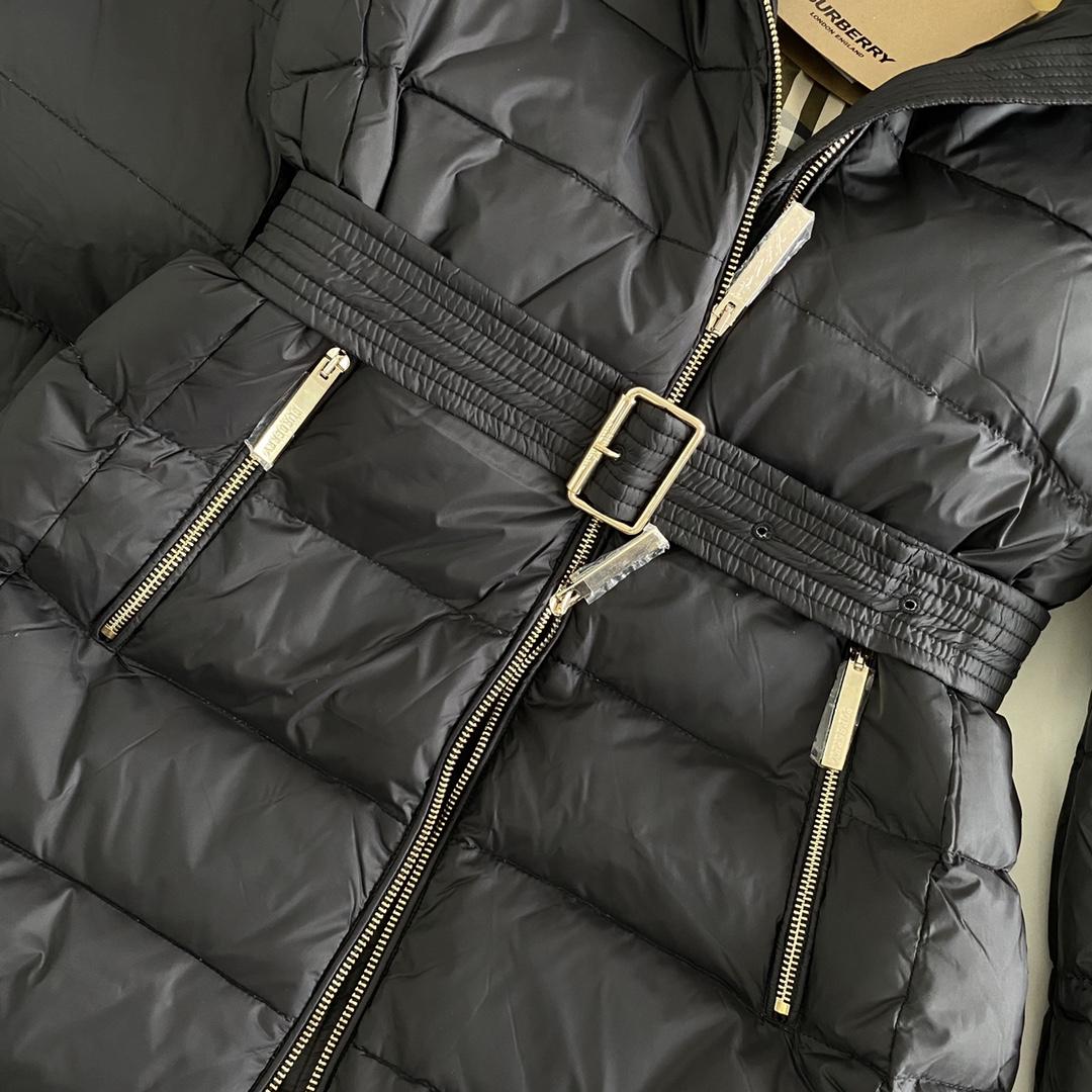 Burberry Hood Nylon Long Down Jacket - FashionPlug