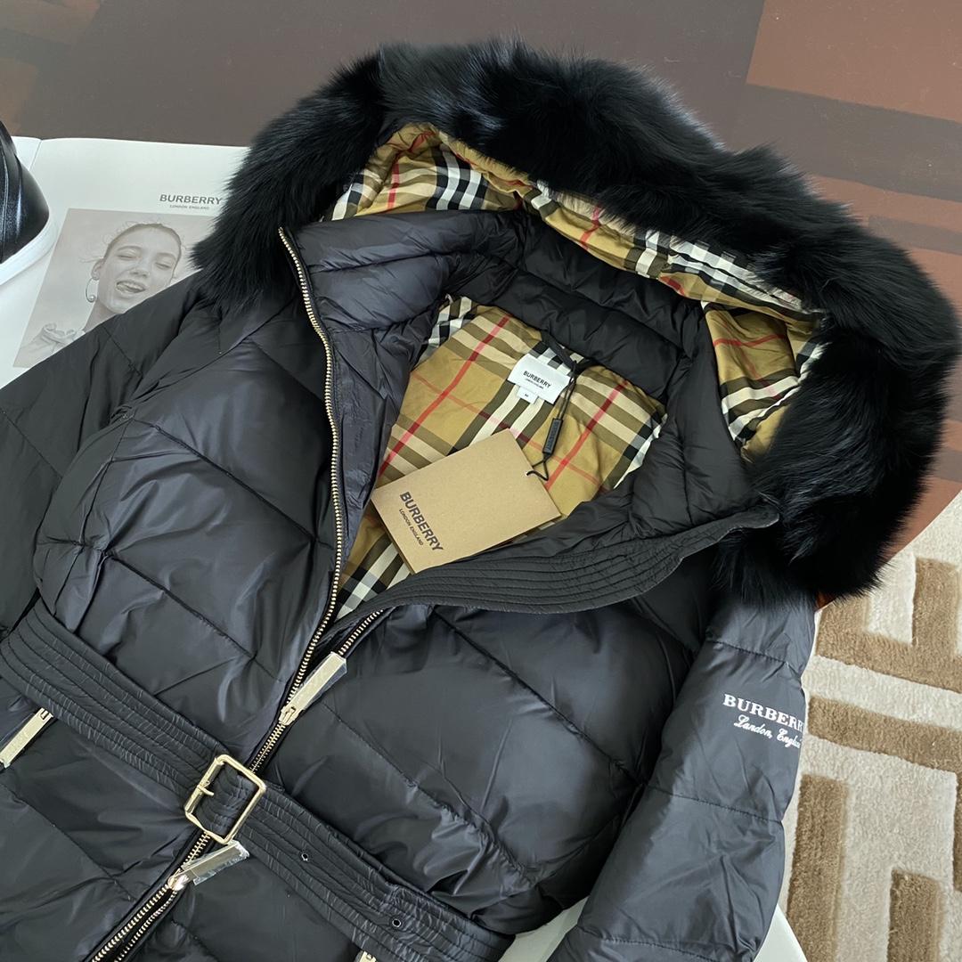 Burberry Hood Nylon Long Down Jacket - FashionPlug