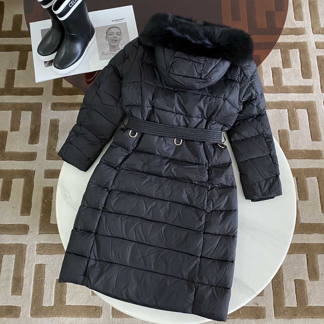 Burberry Hood Nylon Long Down Jacket - FashionPlug
