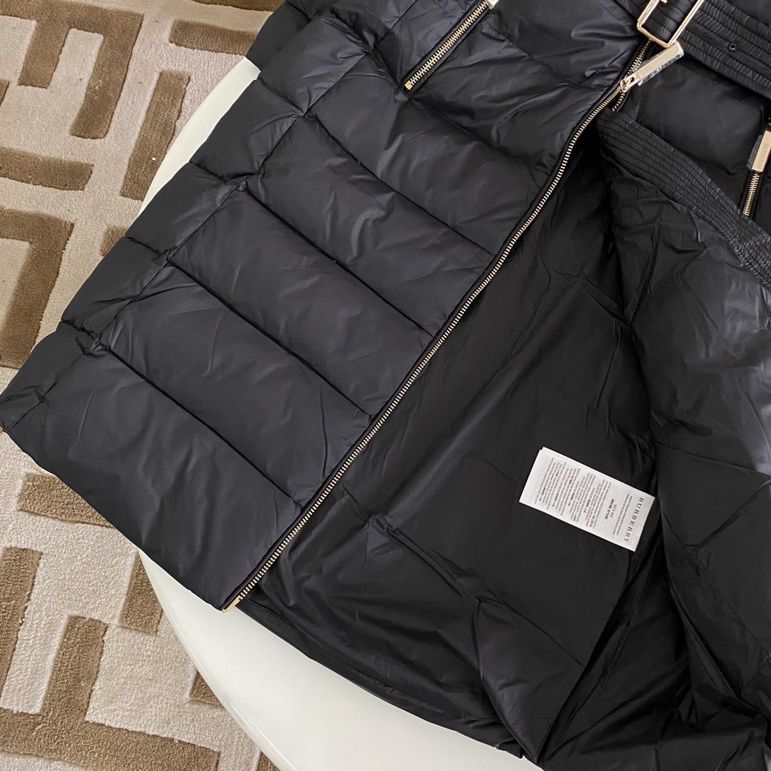 Burberry Hood Nylon Long Down Jacket - FashionPlug