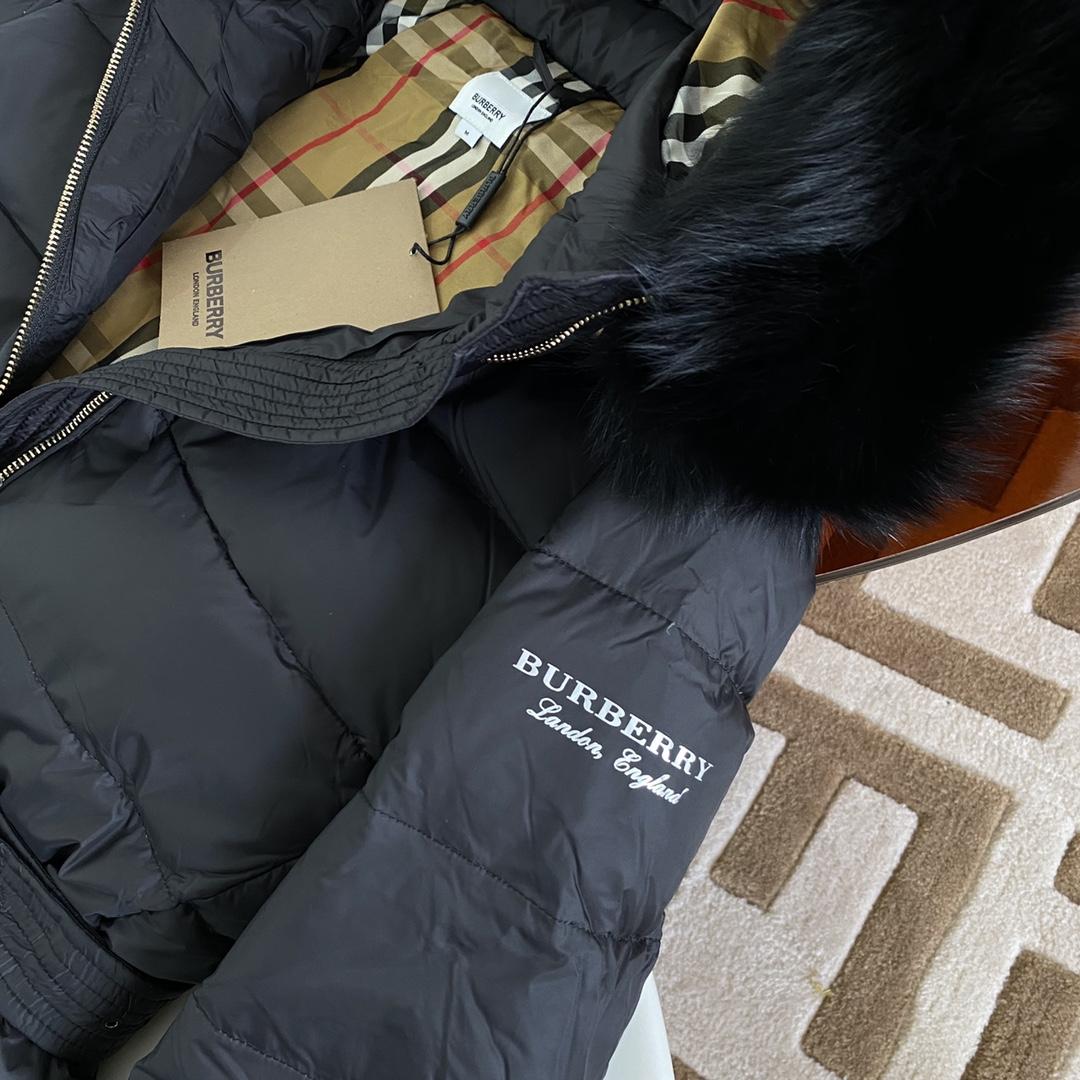 Burberry Hood Nylon Long Down Jacket - FashionPlug