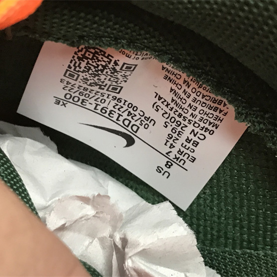 Nike Dunk Low “Miami Hurricanes” Sneaker   DD1391-300 - FashionPlug