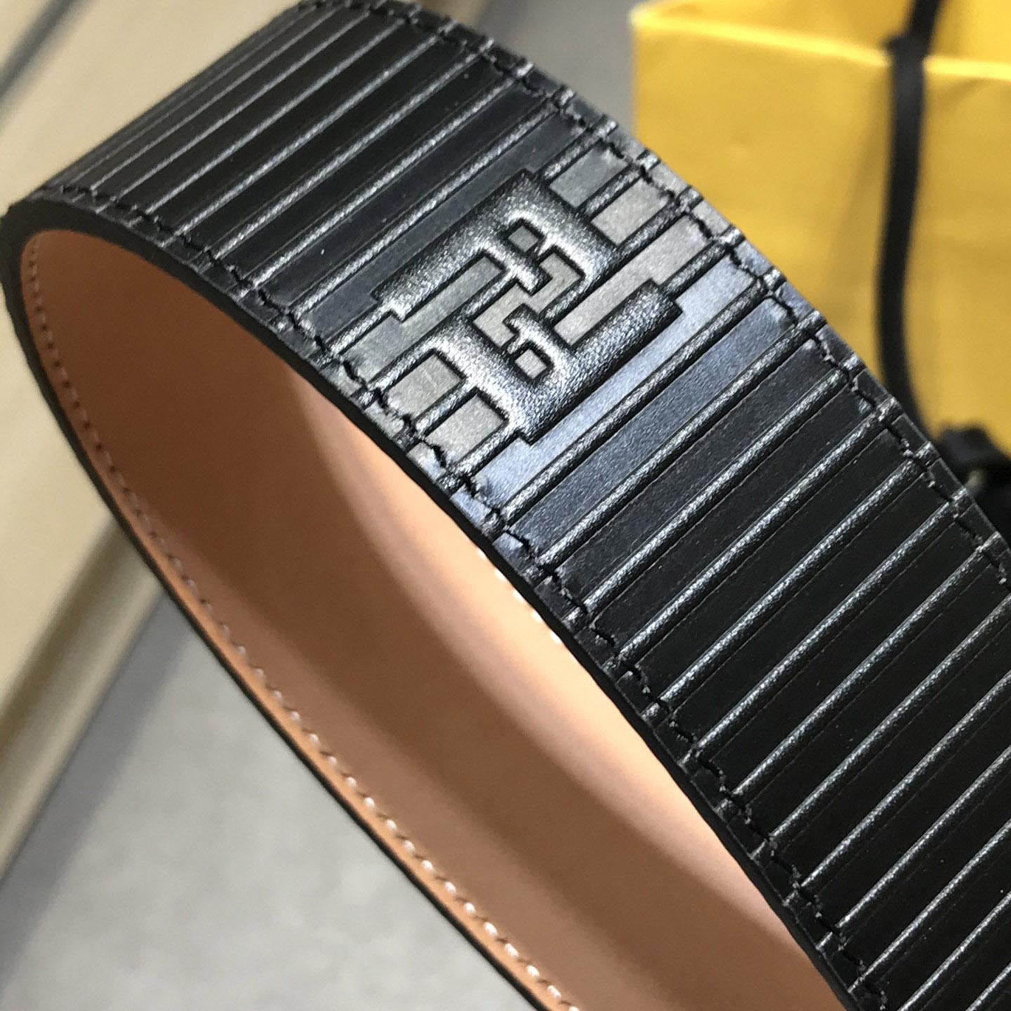 Fendi Black Leather Belt - FashionPlug