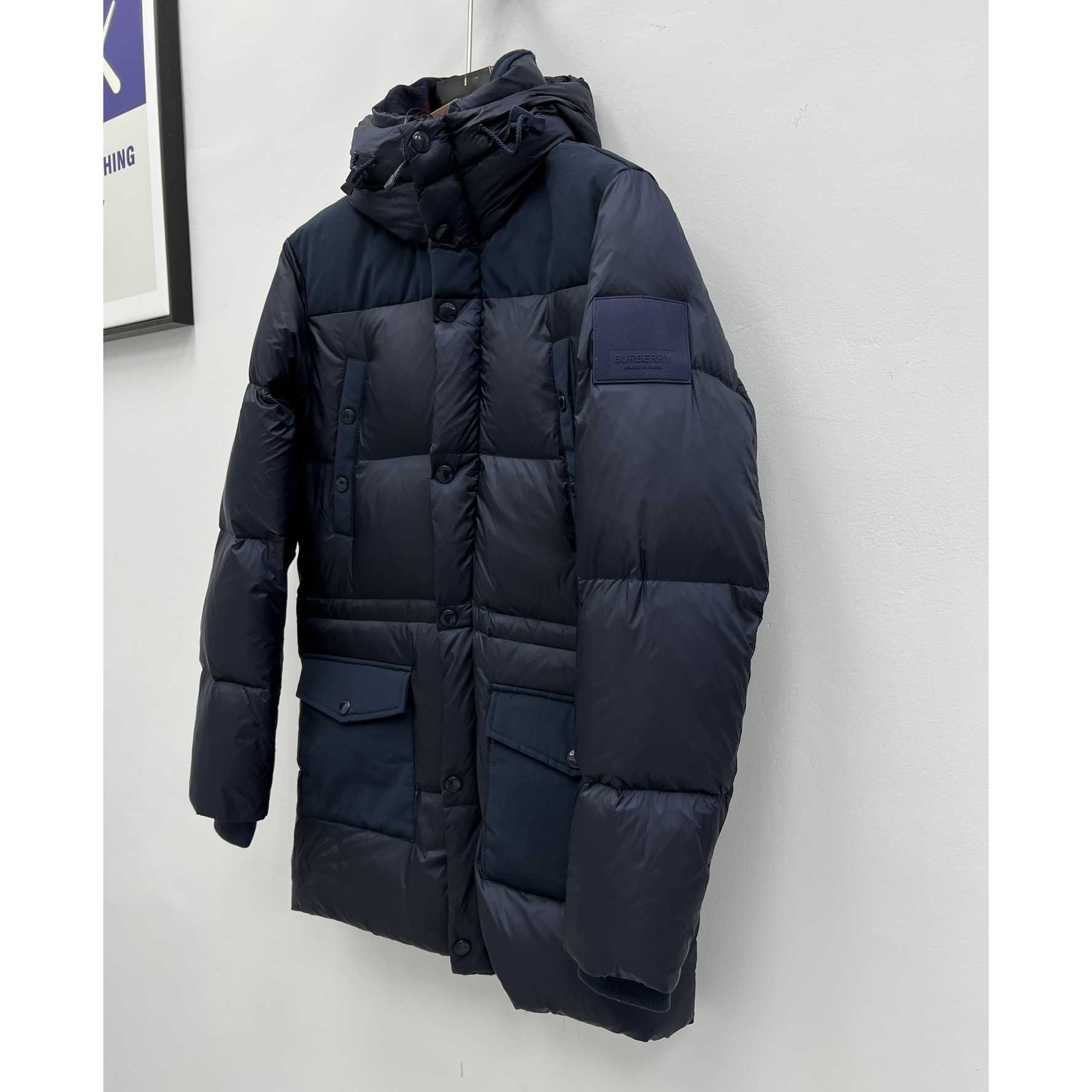 Burberry Logo Appliqué Nylon Puffer Coat - FashionPlug