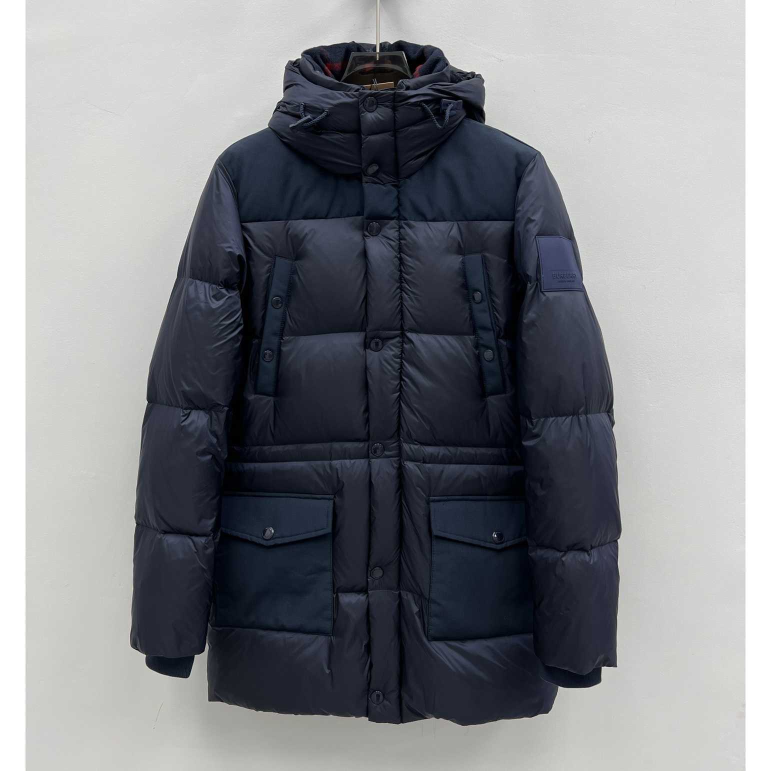 Burberry Logo Appliqué Nylon Puffer Coat - FashionPlug