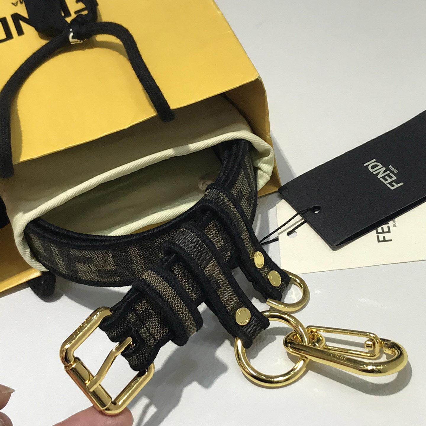 Fendi FF Jacquard Fabric Belt - FashionPlug