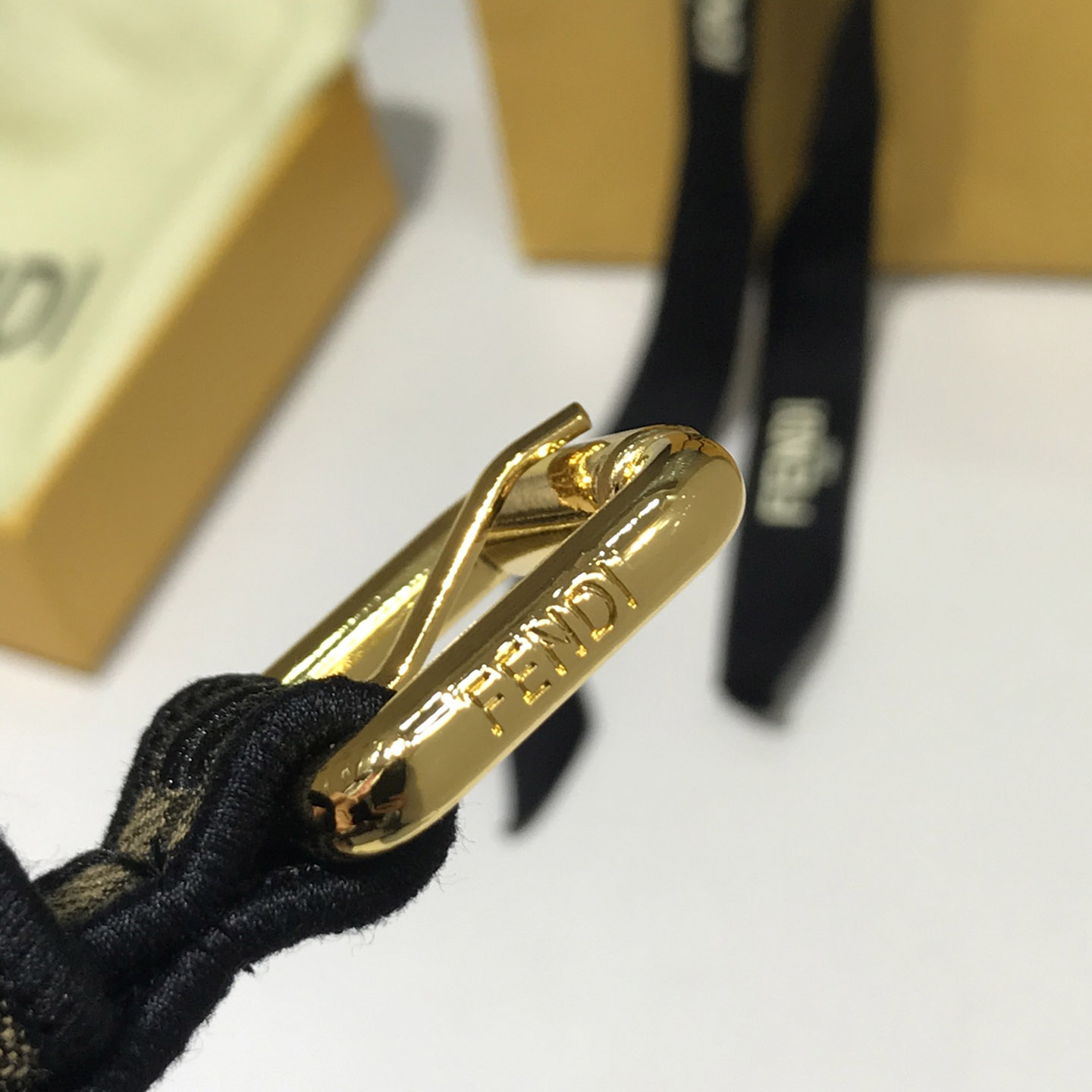 Fendi FF Jacquard Fabric Belt - FashionPlug