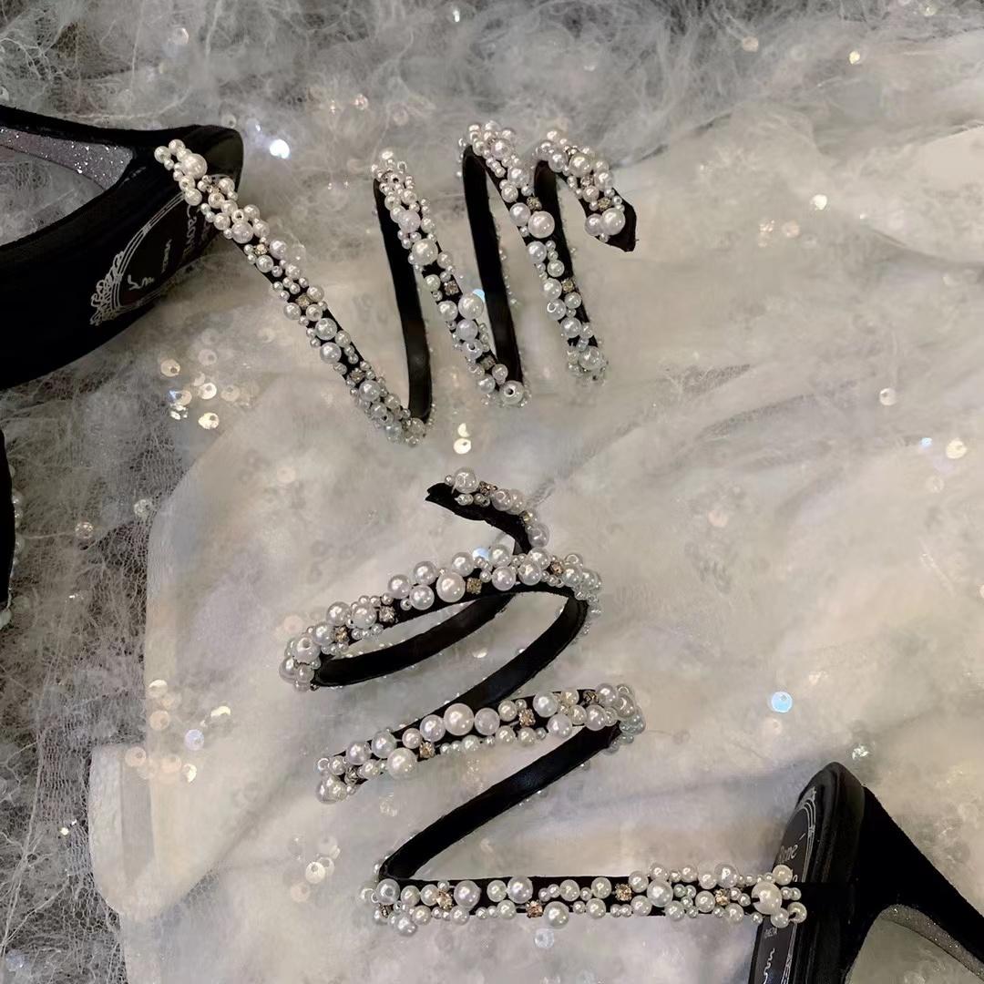 Rene Caovilla Stiletto Heel Sandals - FashionPlug