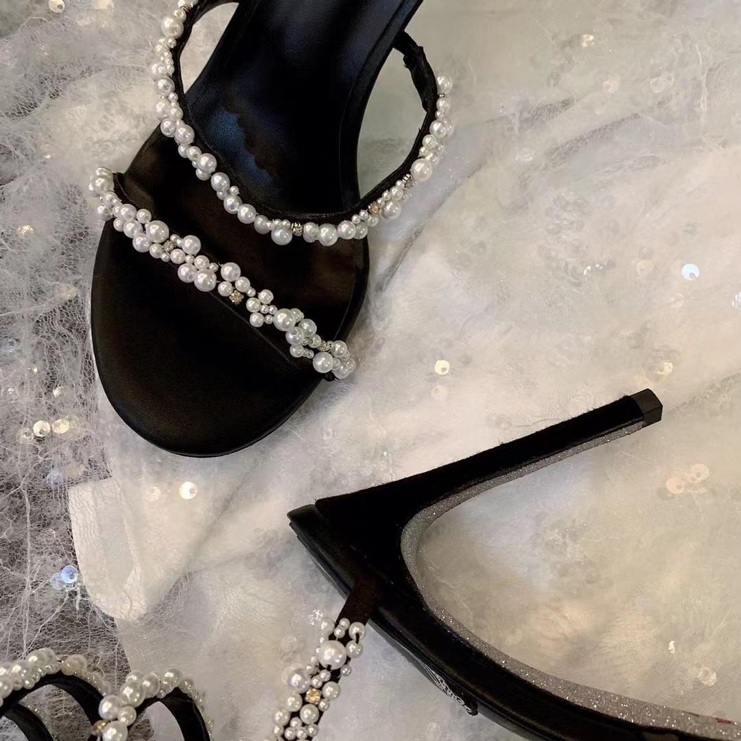 Rene Caovilla Stiletto Heel Sandals - FashionPlug