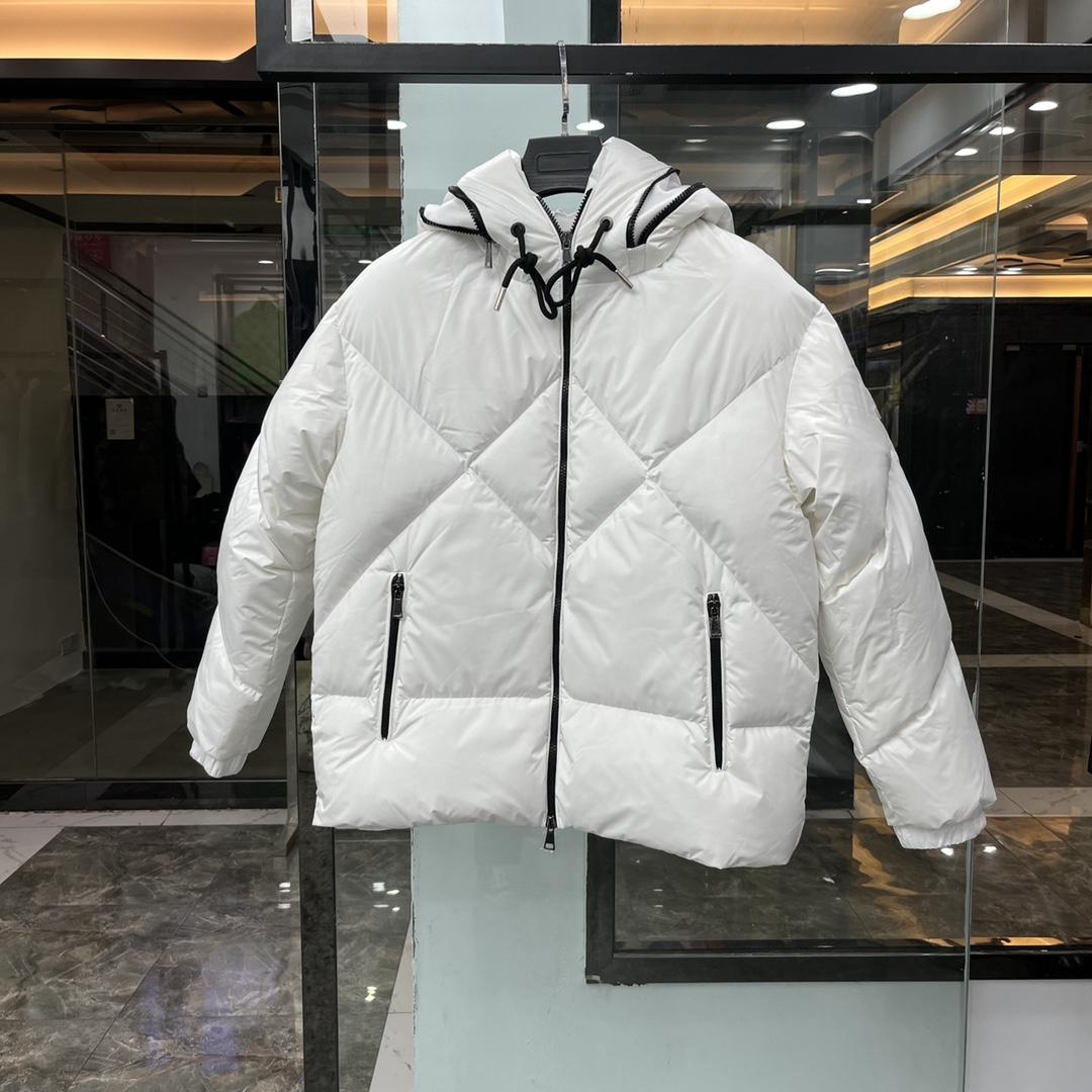 Moncler White Daynamic Porossan Down Jacket - FashionPlug