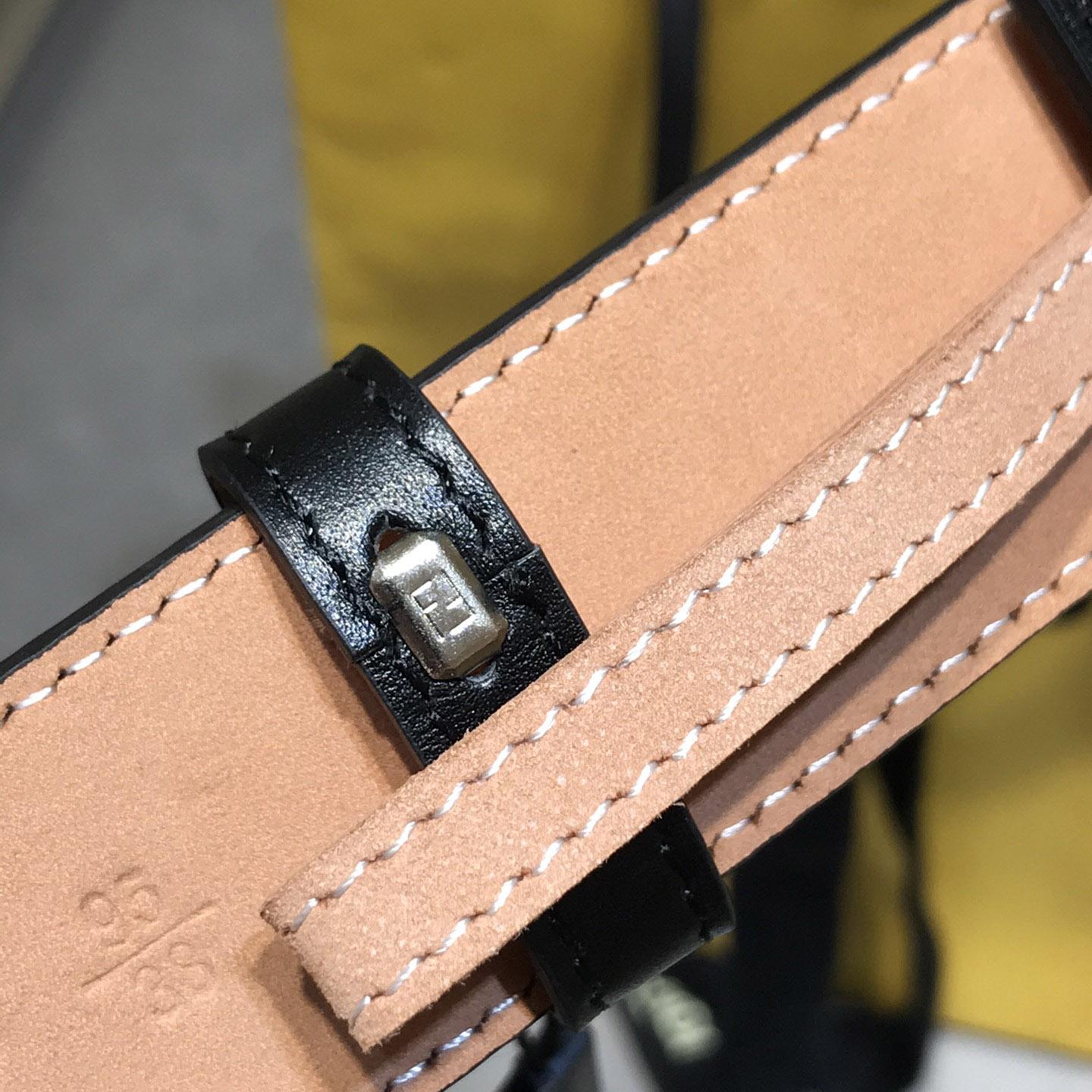 Fendi Black Leather Belt - FashionPlug