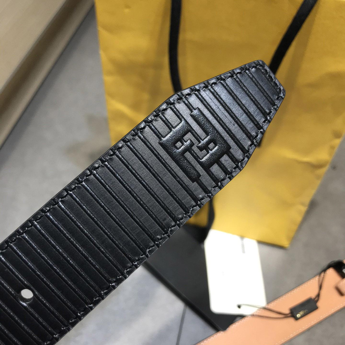 Fendi Black Leather Belt - FashionPlug