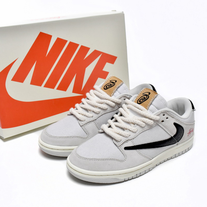 Stussy x Nike SB Dunk Low Sneakers   DD9776-068 - FashionPlug