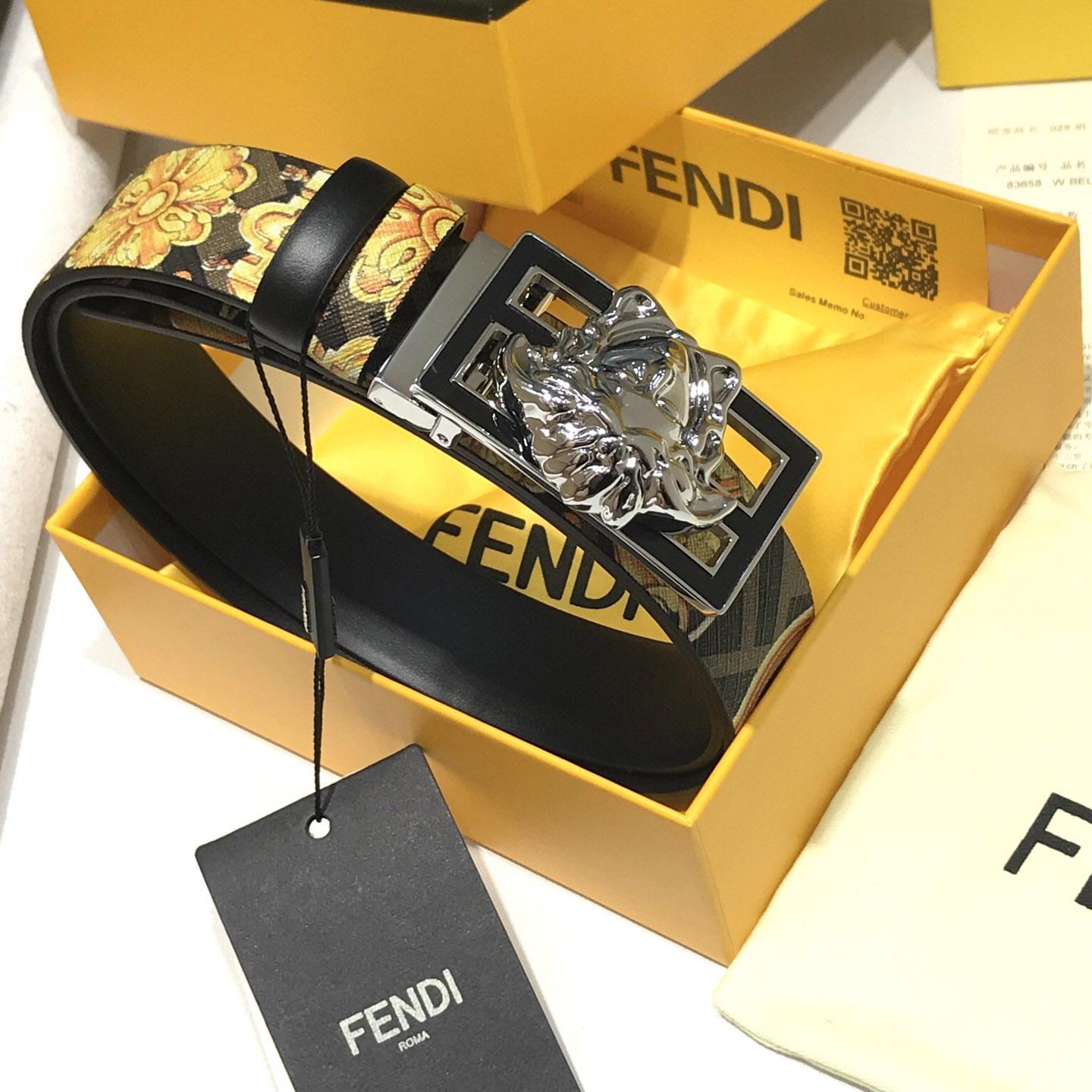 Versace Fendace Baroque Reversible Belt - FashionPlug
