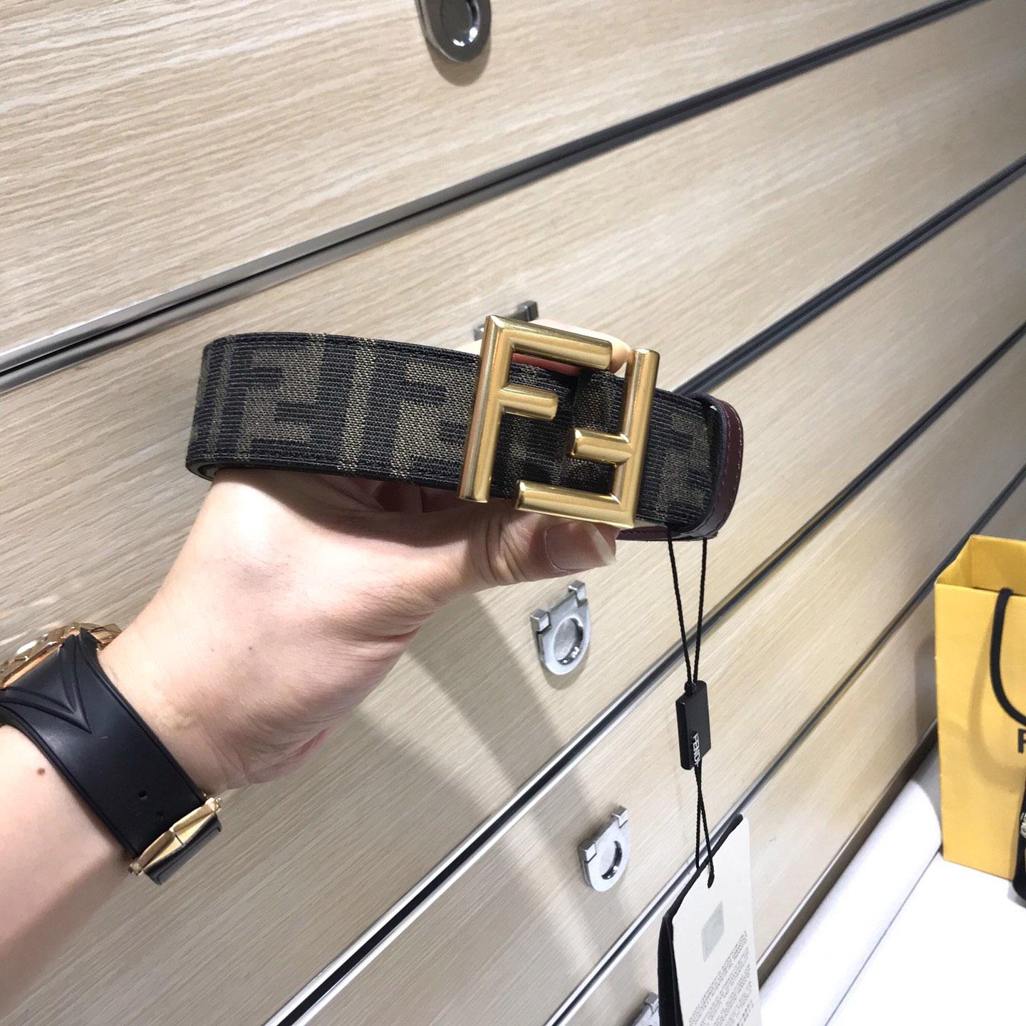 Fendi Brown Fabric Belt - FashionPlug