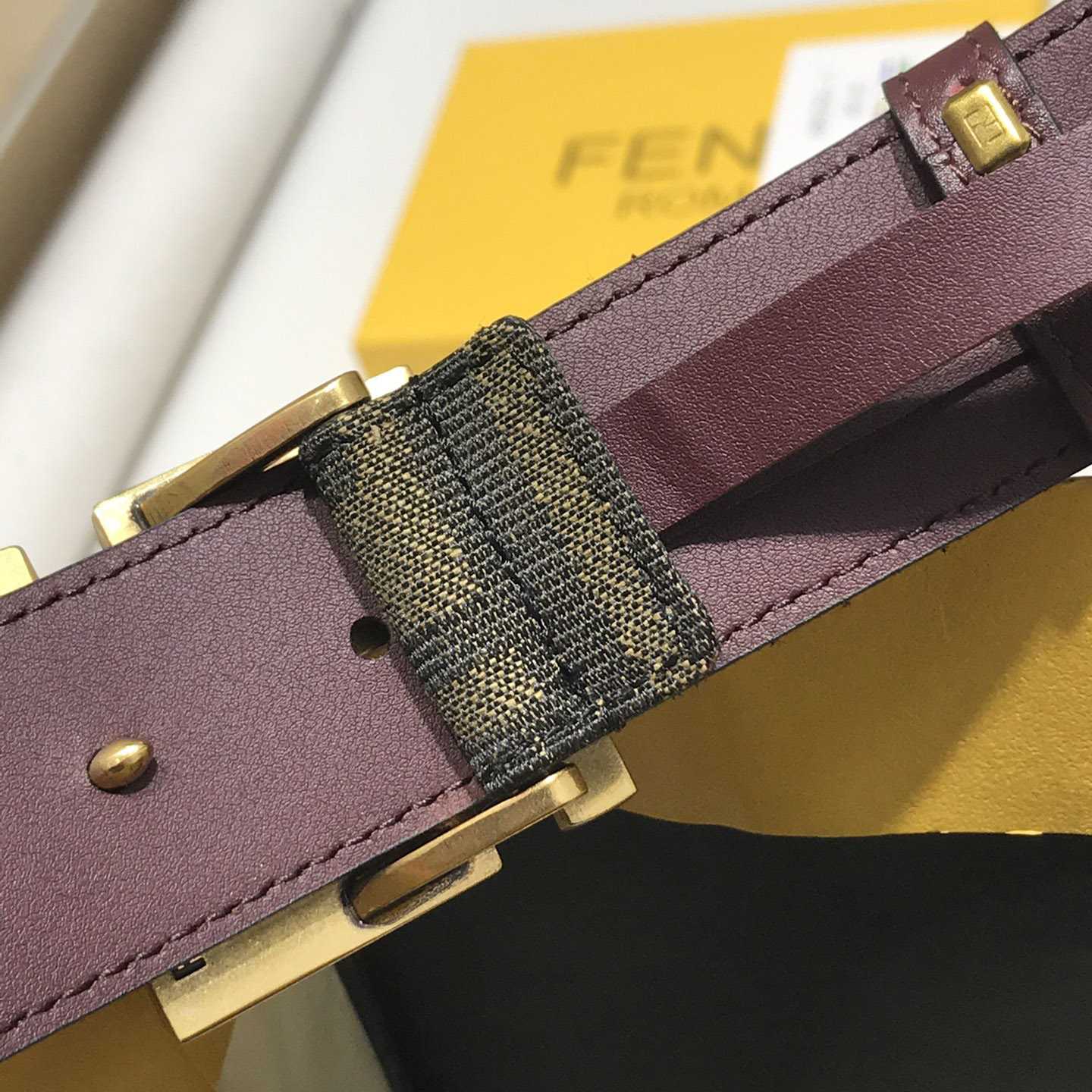 Fendi Brown Fabric Belt - FashionPlug