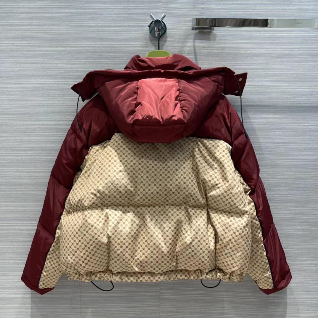 Gucci Jumbo GG Canvas Down Jacket - FashionPlug