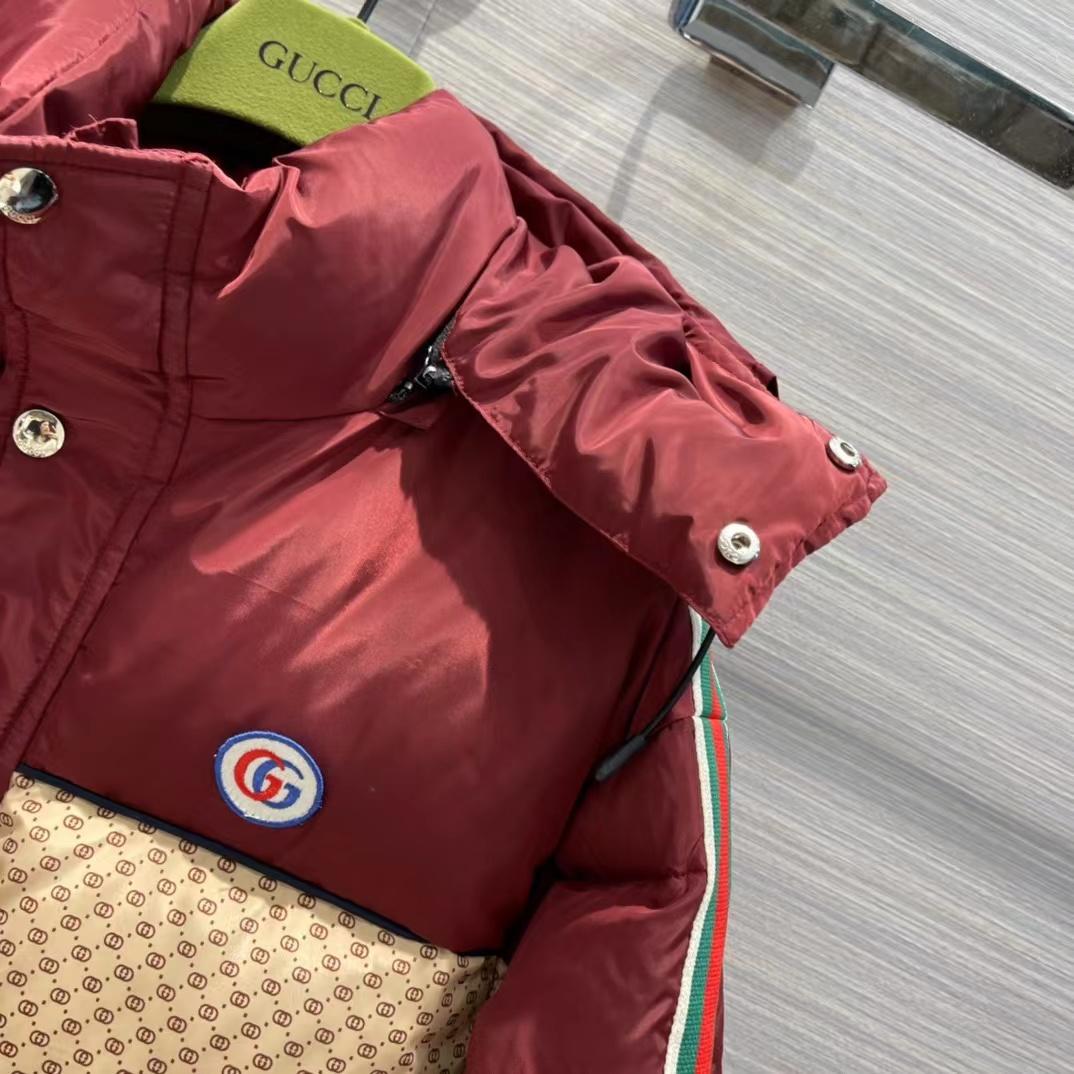 Gucci Jumbo GG Canvas Down Jacket - FashionPlug