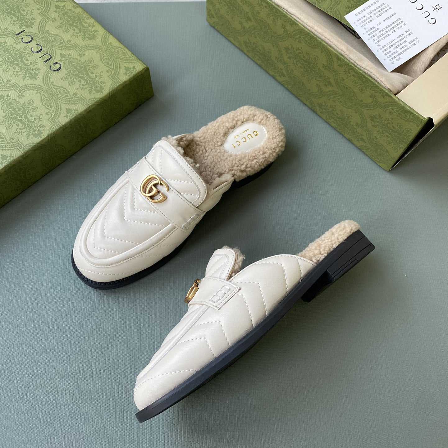 Gucci Women's Double G Slippers - FashionPlug