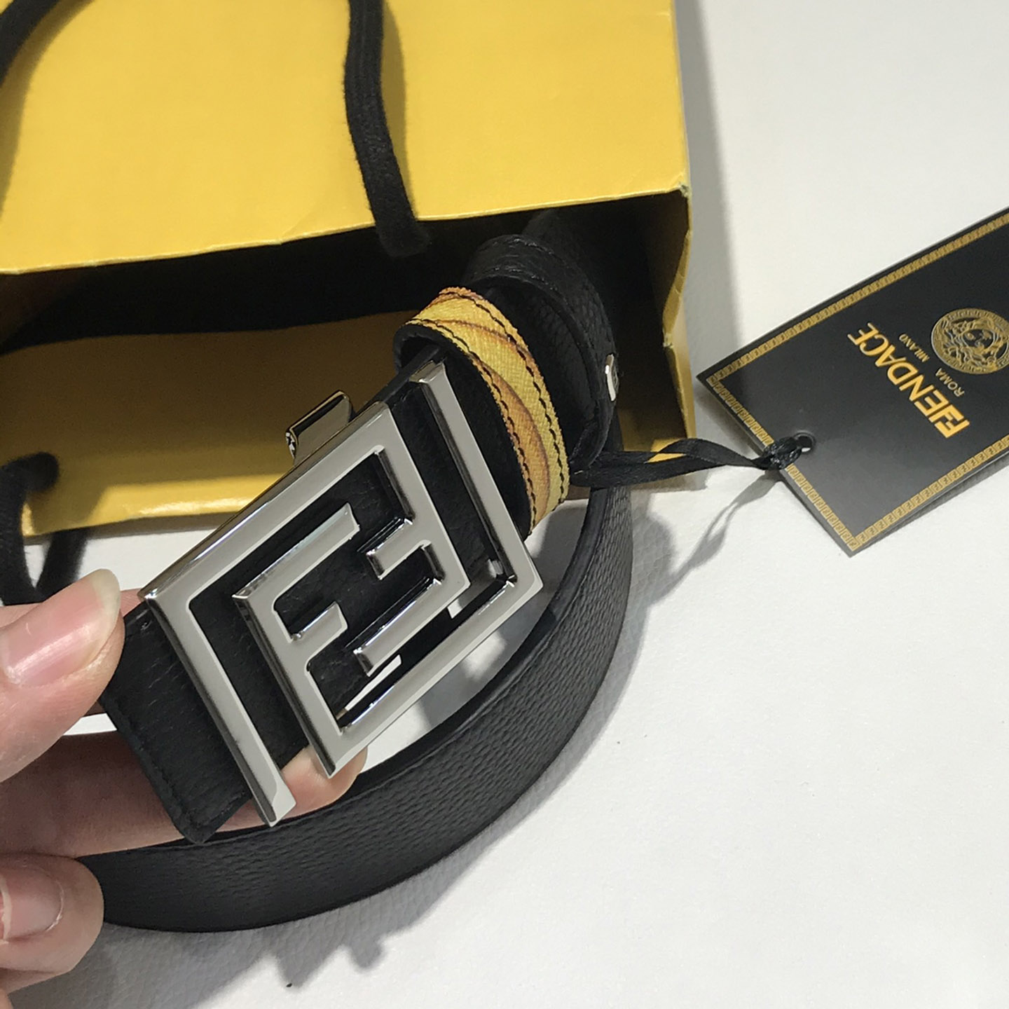 Versace Fendace Reversible Belt - FashionPlug