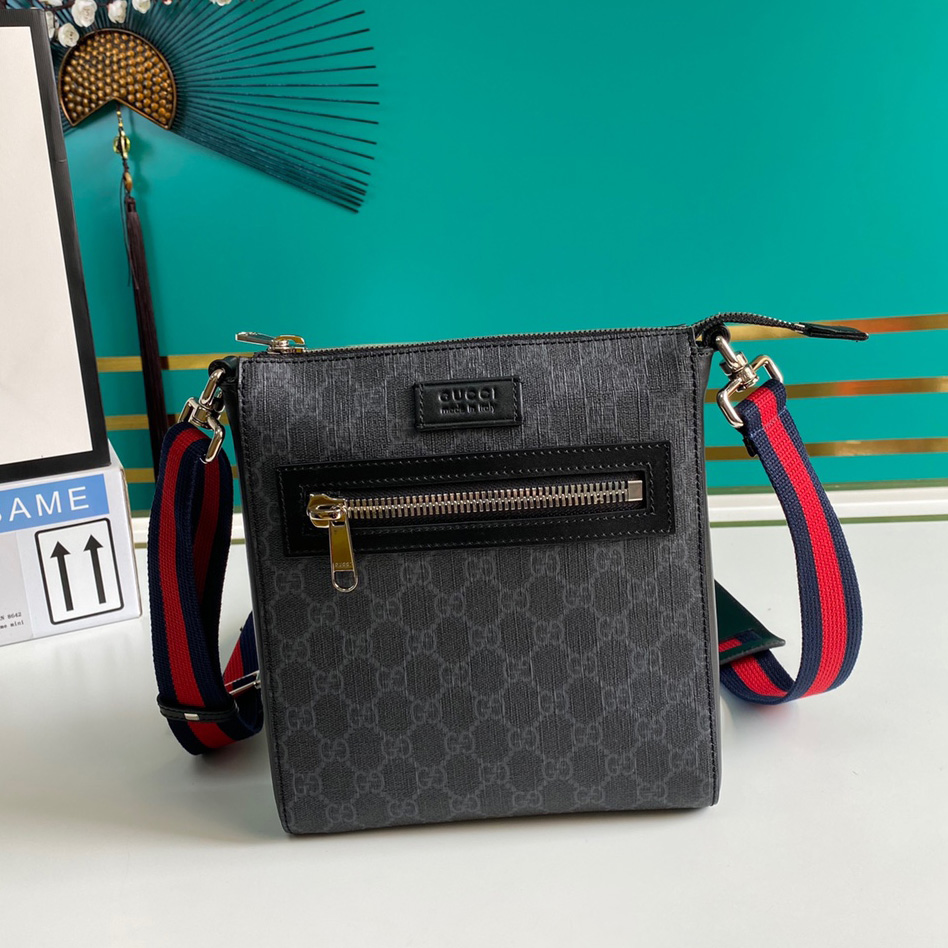 Gucci GG Black Small Messenger Bag(21-23-4cm) - FashionPlug