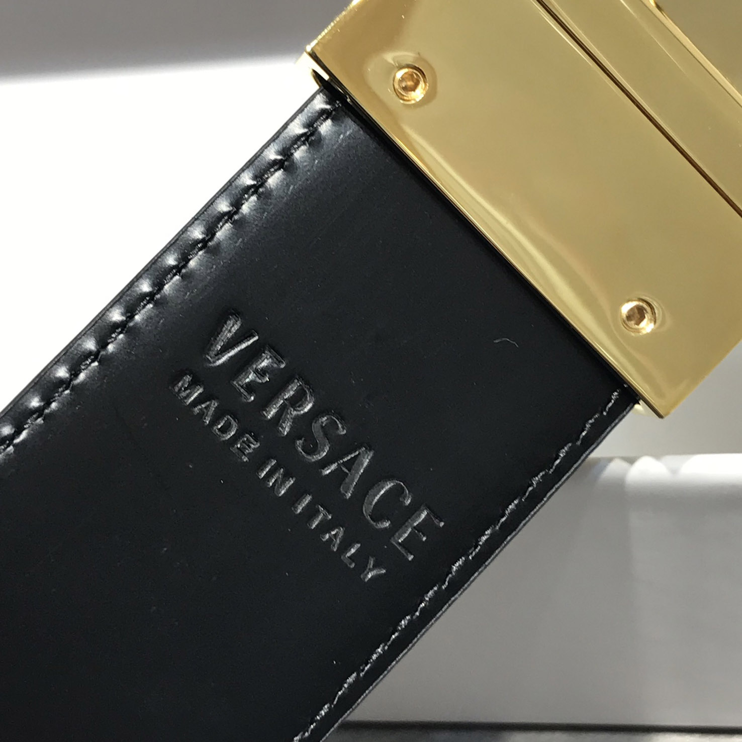 Versace Barocco Reversible Leather Belt  - FashionPlug