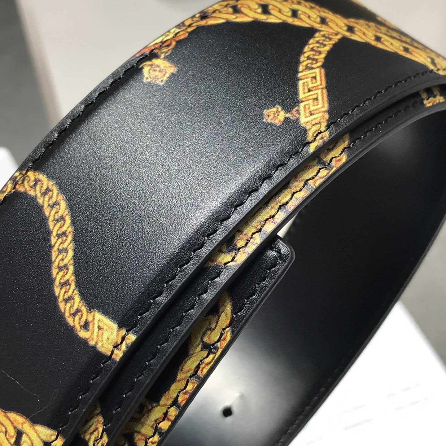 Versace Barocco Reversible Leather Belt  - FashionPlug