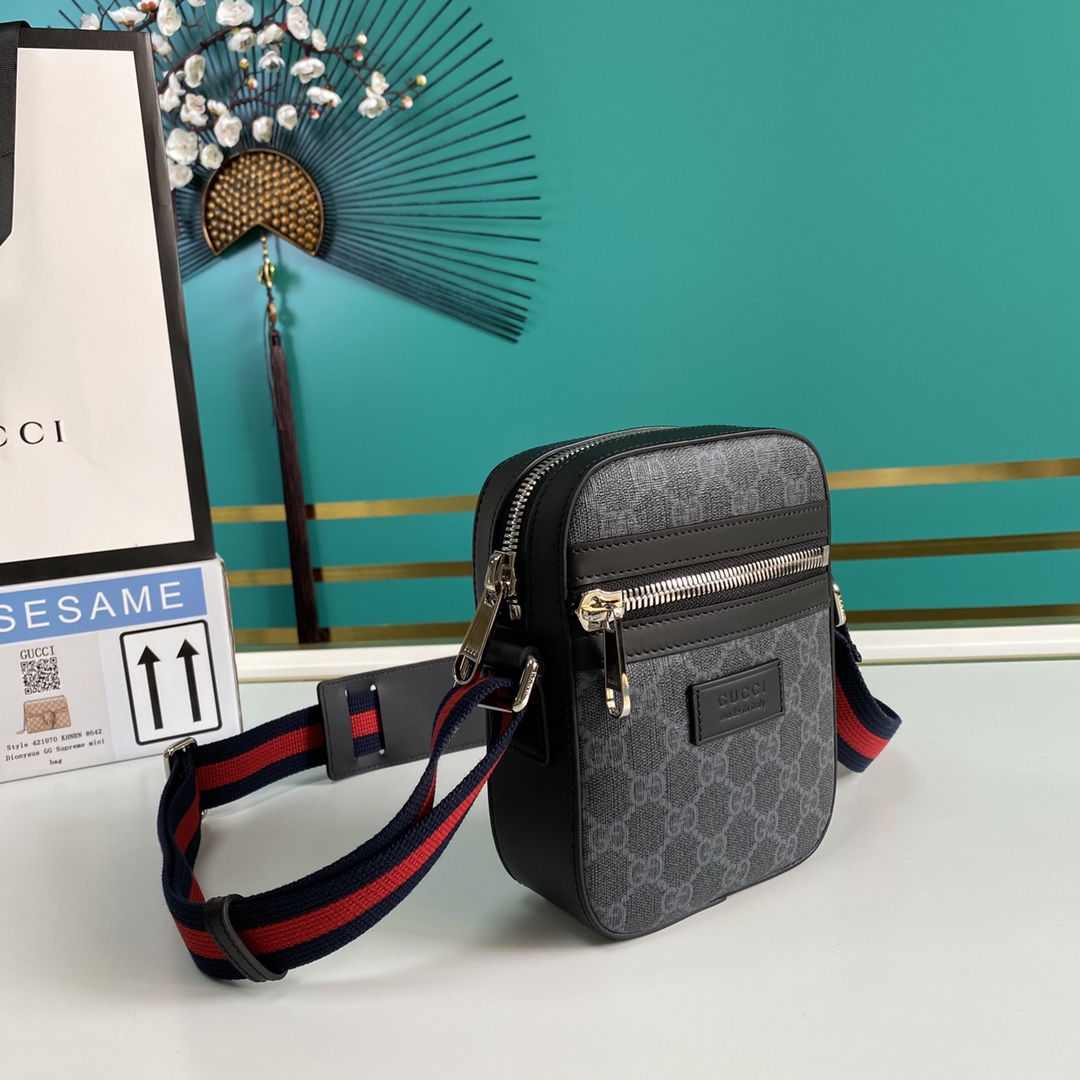 Gucci GG Messenger Bag(14.5-18-6cm) - FashionPlug