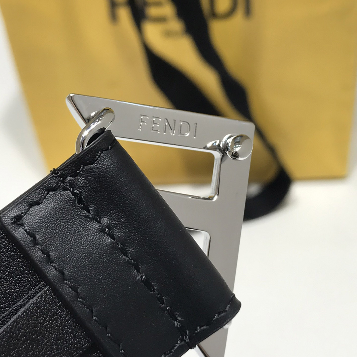 Fendi Black Leather Belt - FashionPlug