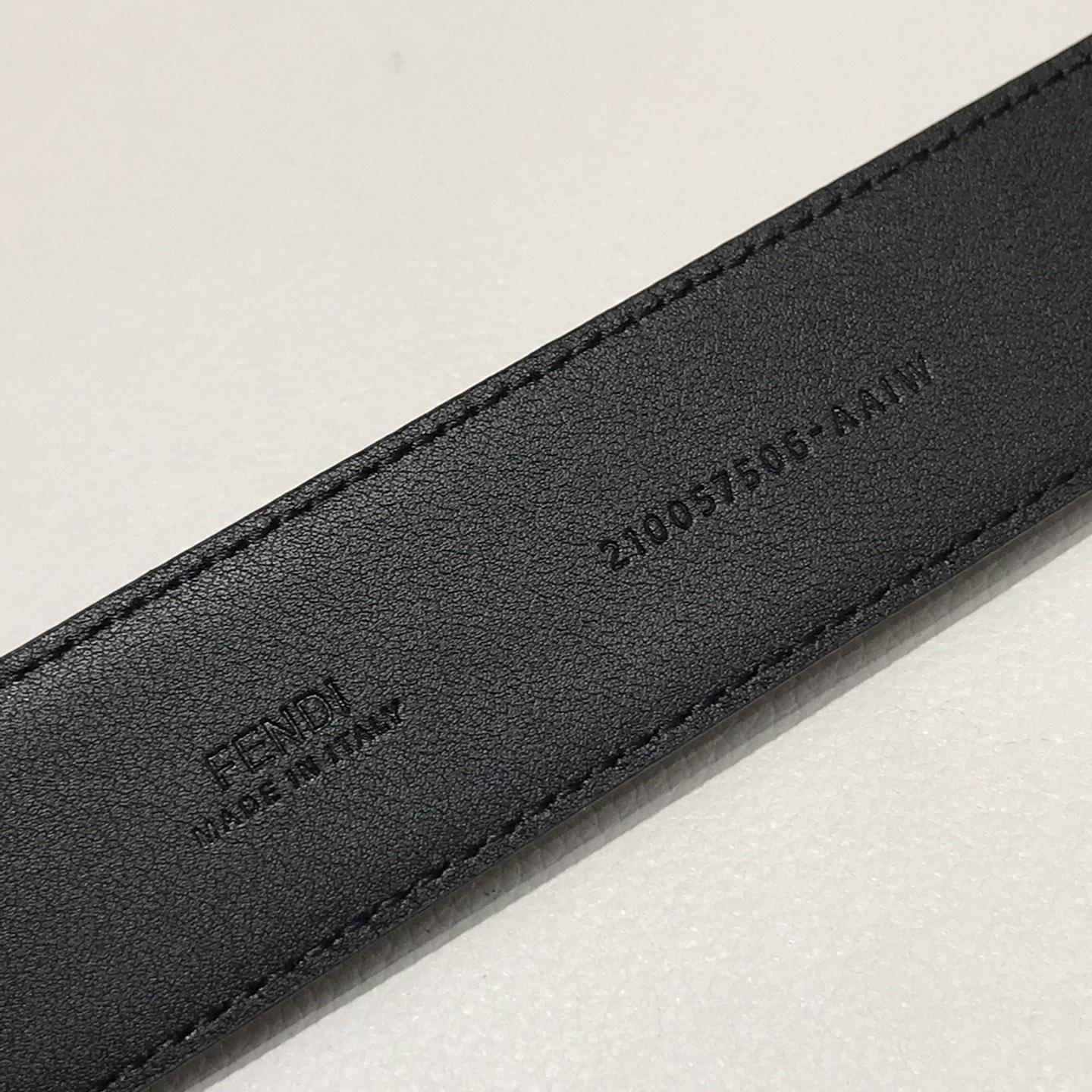 Fendi Black Leather Belt - FashionPlug